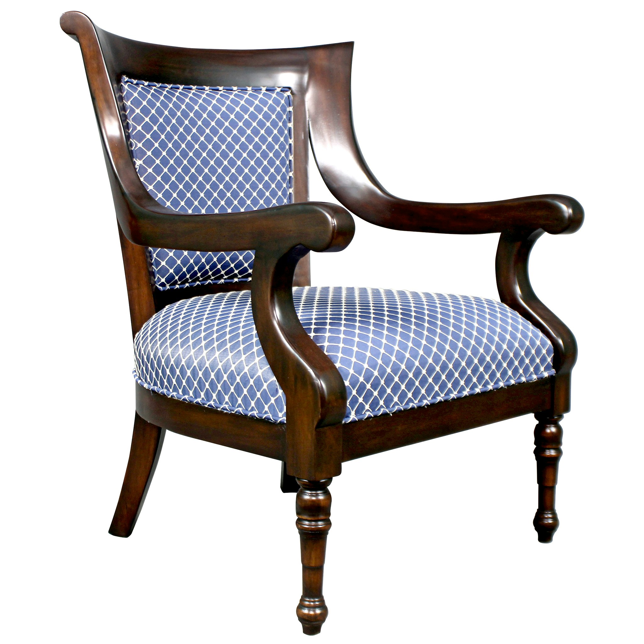 Toscano™ Holdsworth House Library Armchair - Fabric/Mahogany