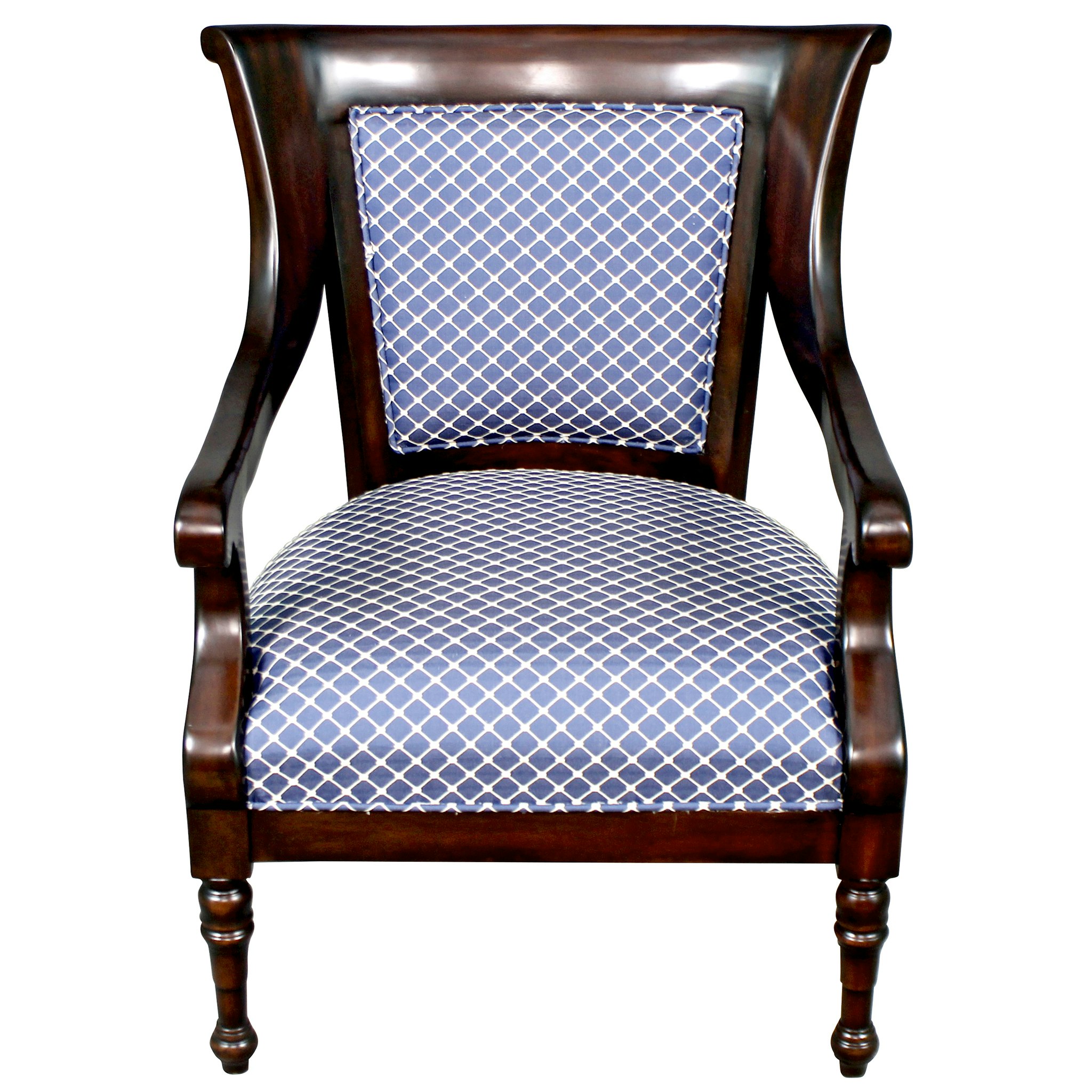 Toscano™ Holdsworth House Library Armchair - Fabric/Mahogany