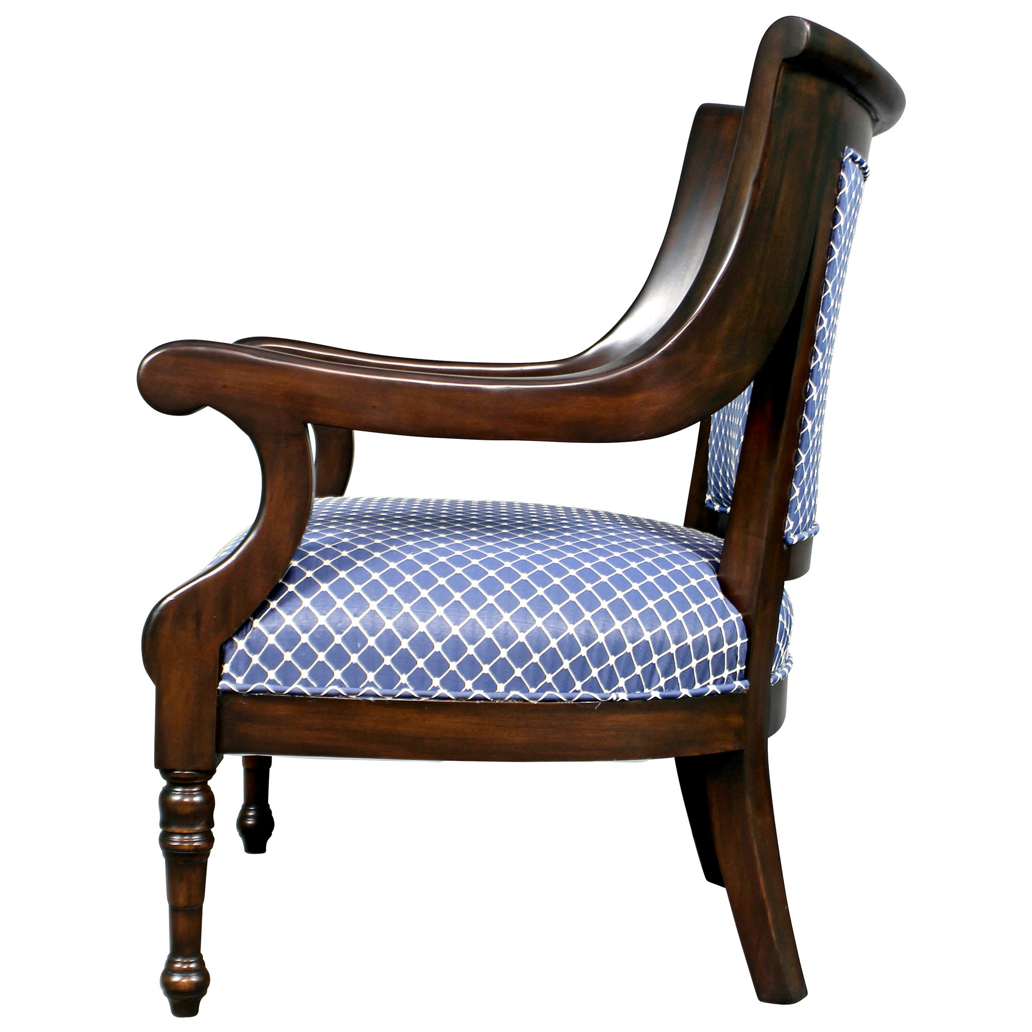 Toscano™ Holdsworth House Library Armchair - Fabric/Mahogany