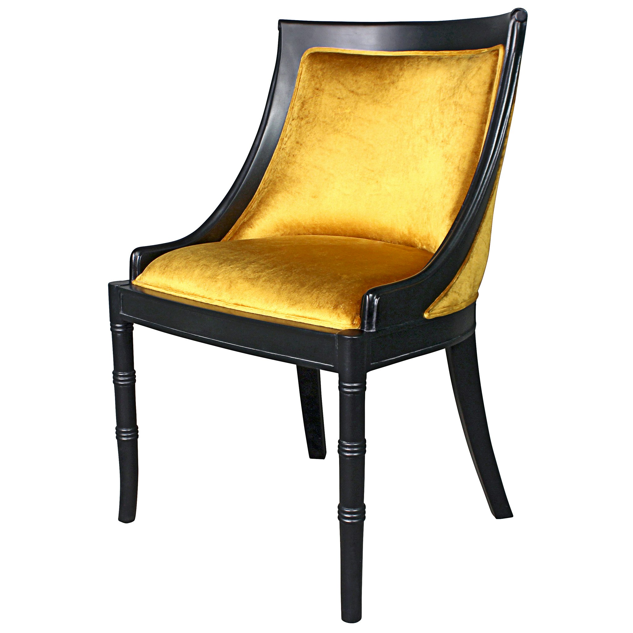 Toscano - Emperor Caesar Neoclassical Swing Back Side Chair in Mahogany