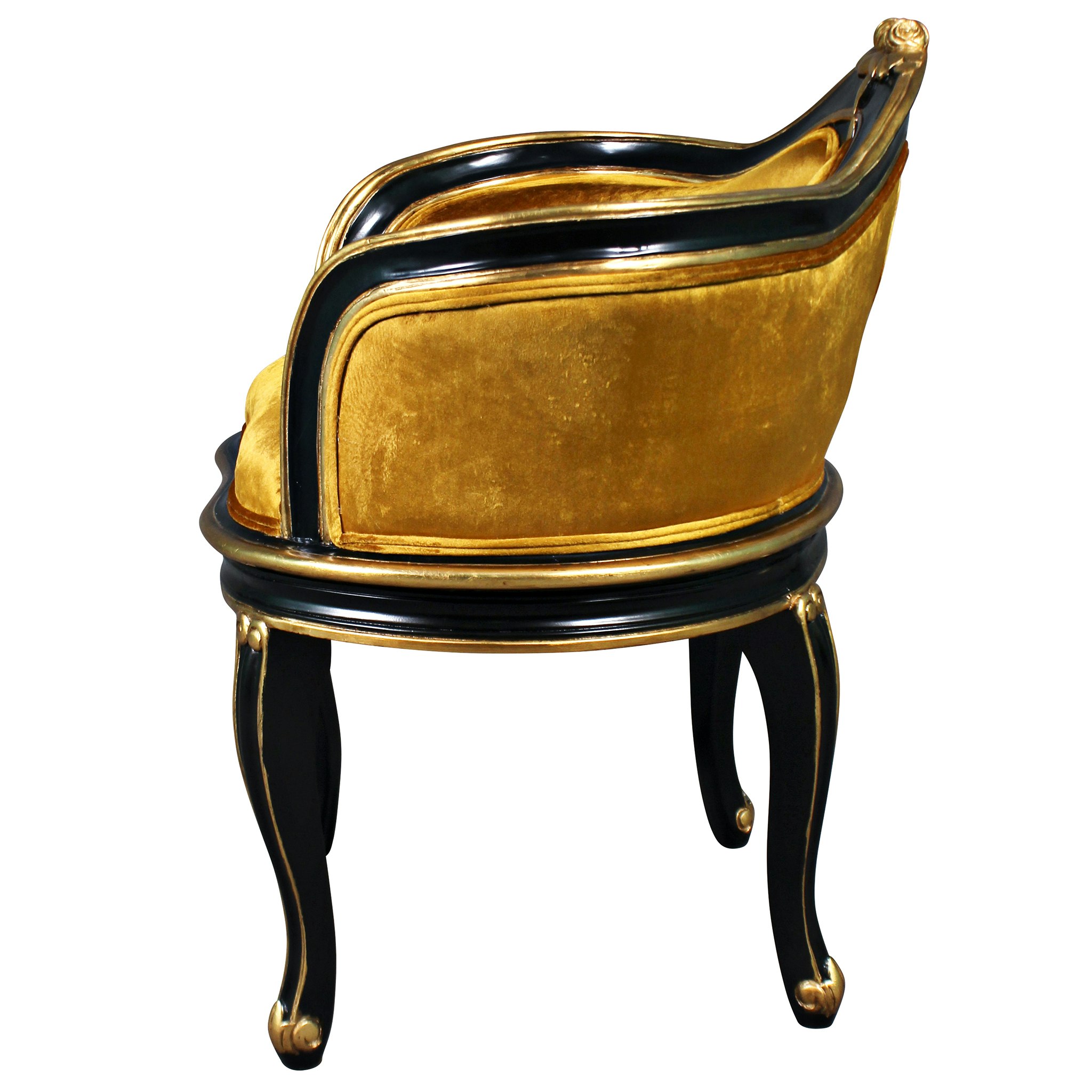 Toscano™ Royal Soubrette Chair - Gold, Velvet