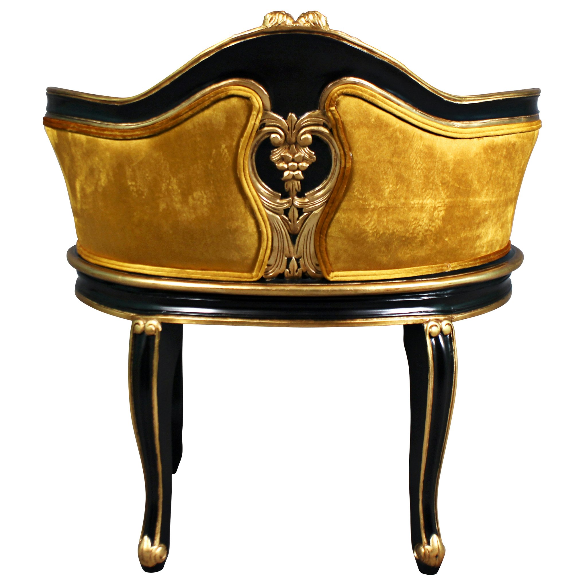 Toscano™ Royal Soubrette Chair - Gold, Velvet