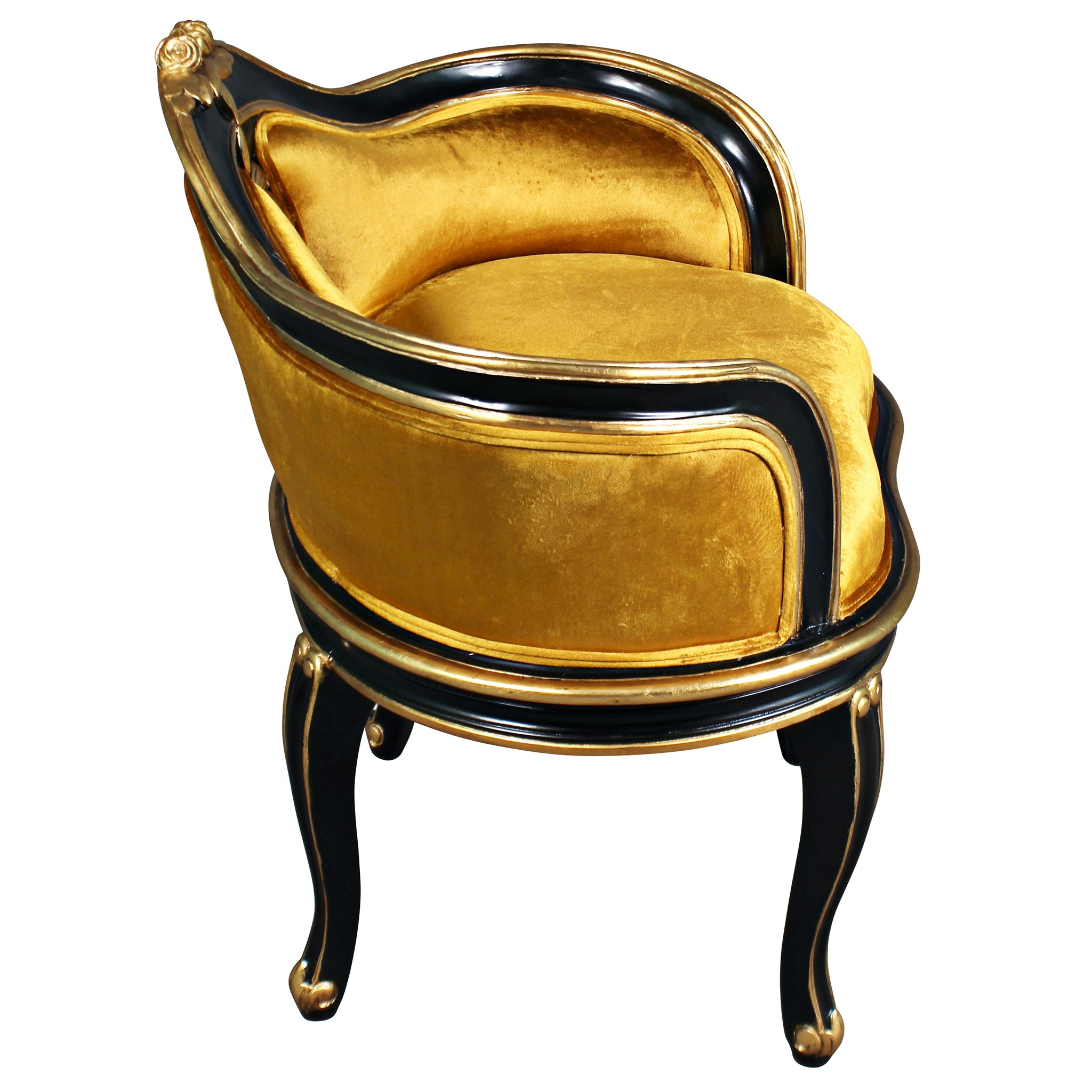 Toscano™ Royal Soubrette Chair - Gold, Velvet