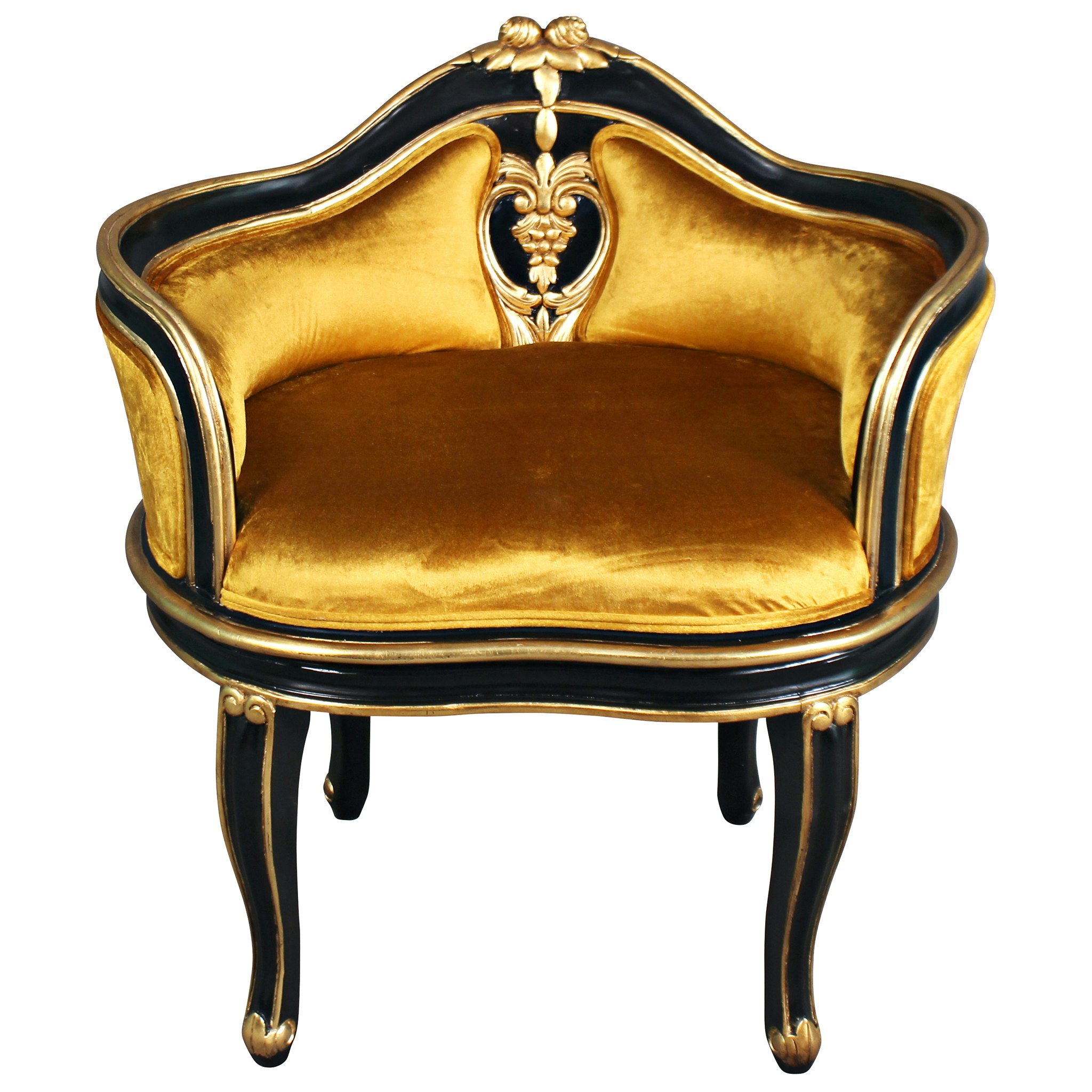 Toscano™ Royal Soubrette Chair - Gold, Velvet