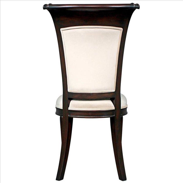 Toscano - Bacall Waterfall Curved Back Dining Chair in Walnut, Mahogany