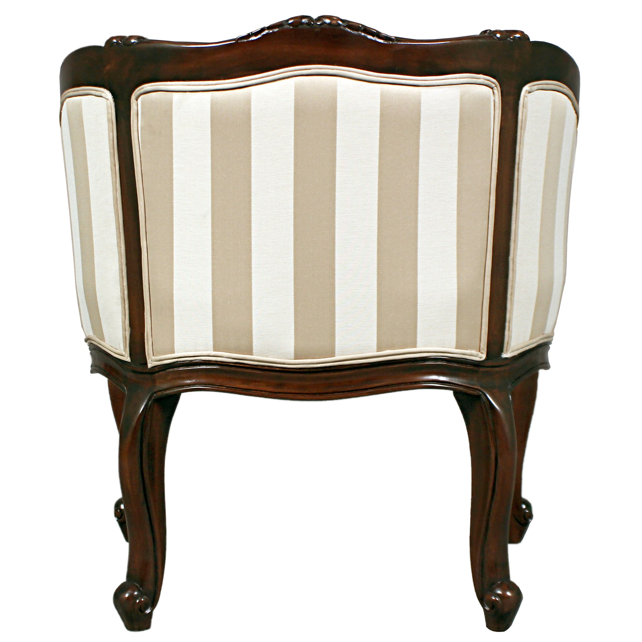 Toscano - The Marguerite Chair in Beige, Fabric/Mahogany