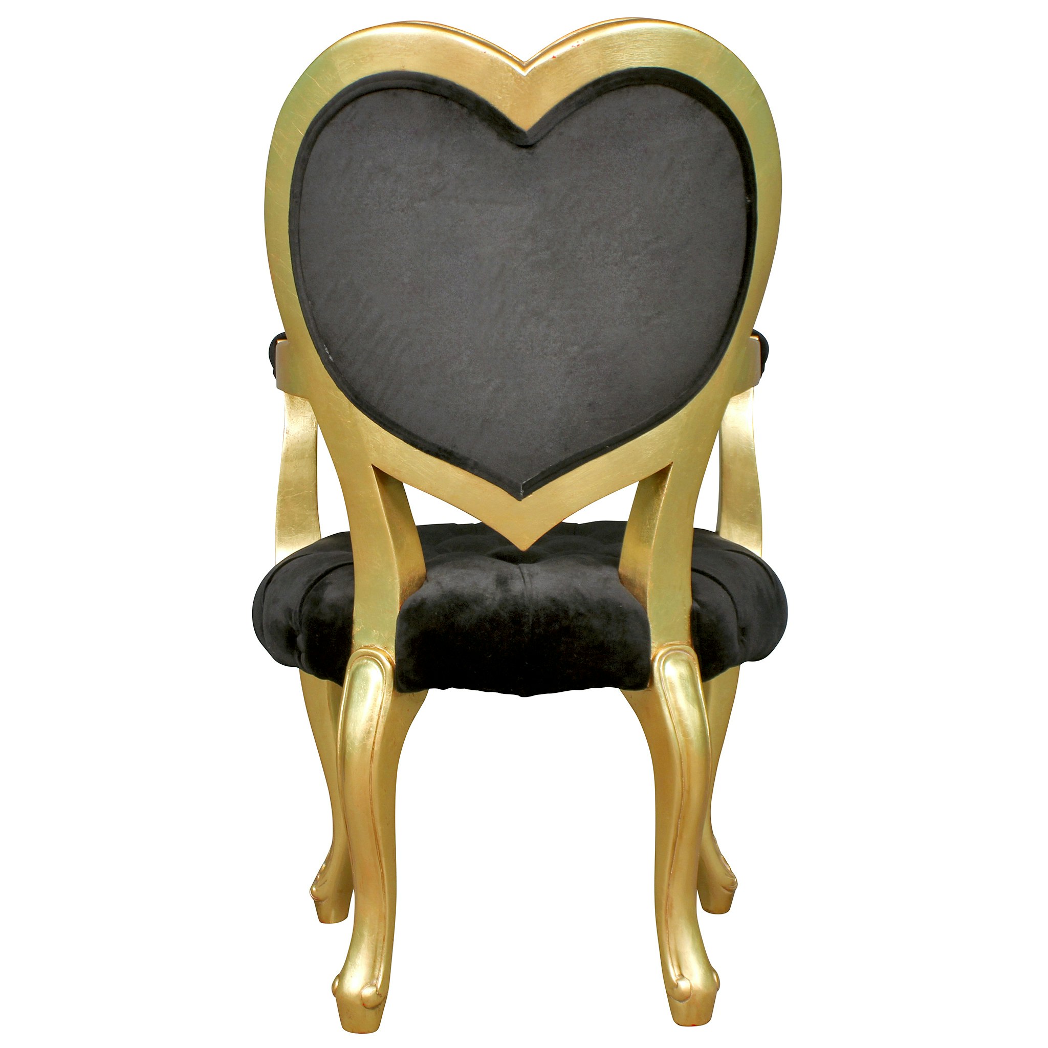 Toscano™ Sweetheart Victorian-Style Armchair - Gold/Black, Mahogany/Velvet