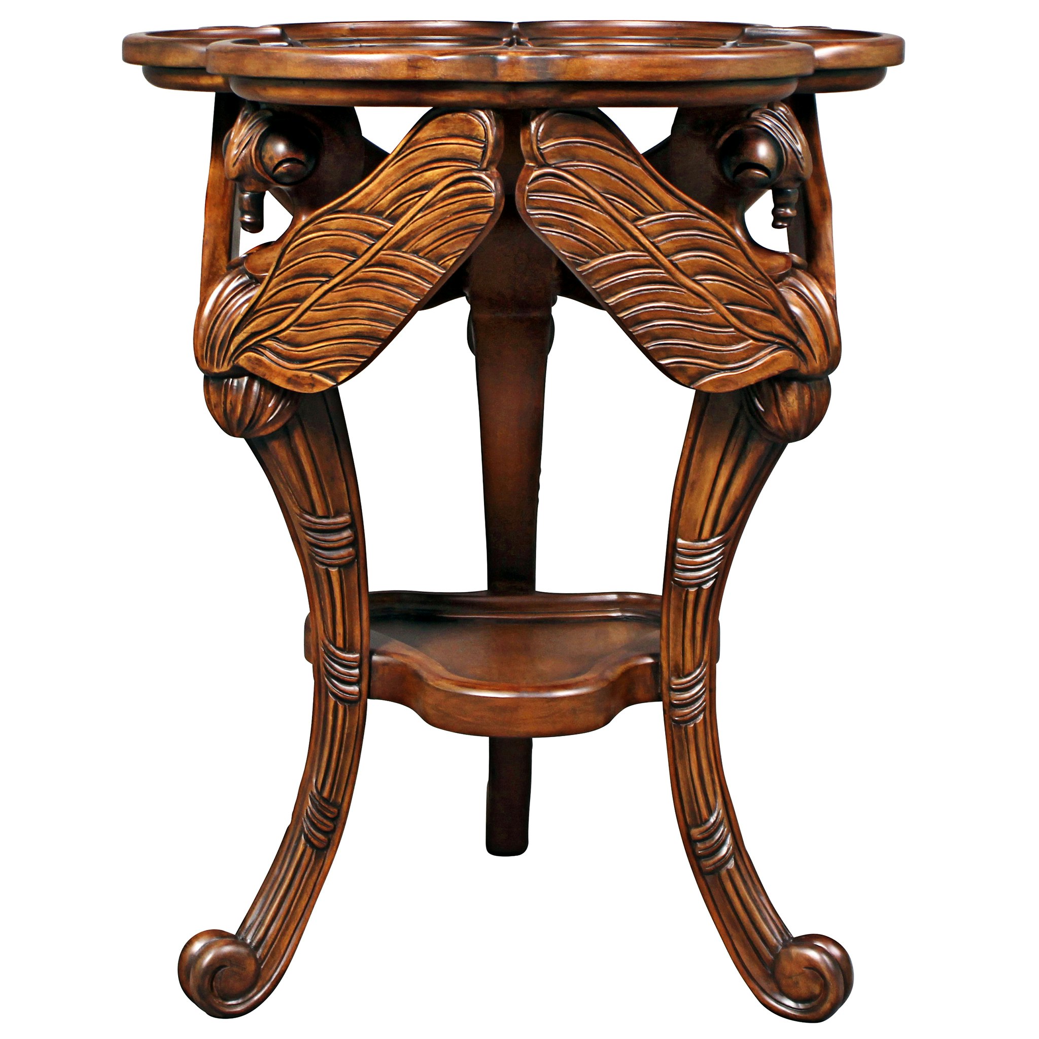 Toscano - Art Nouveau Galle Dragonfly Occasional Table in Cherry, Mahogany