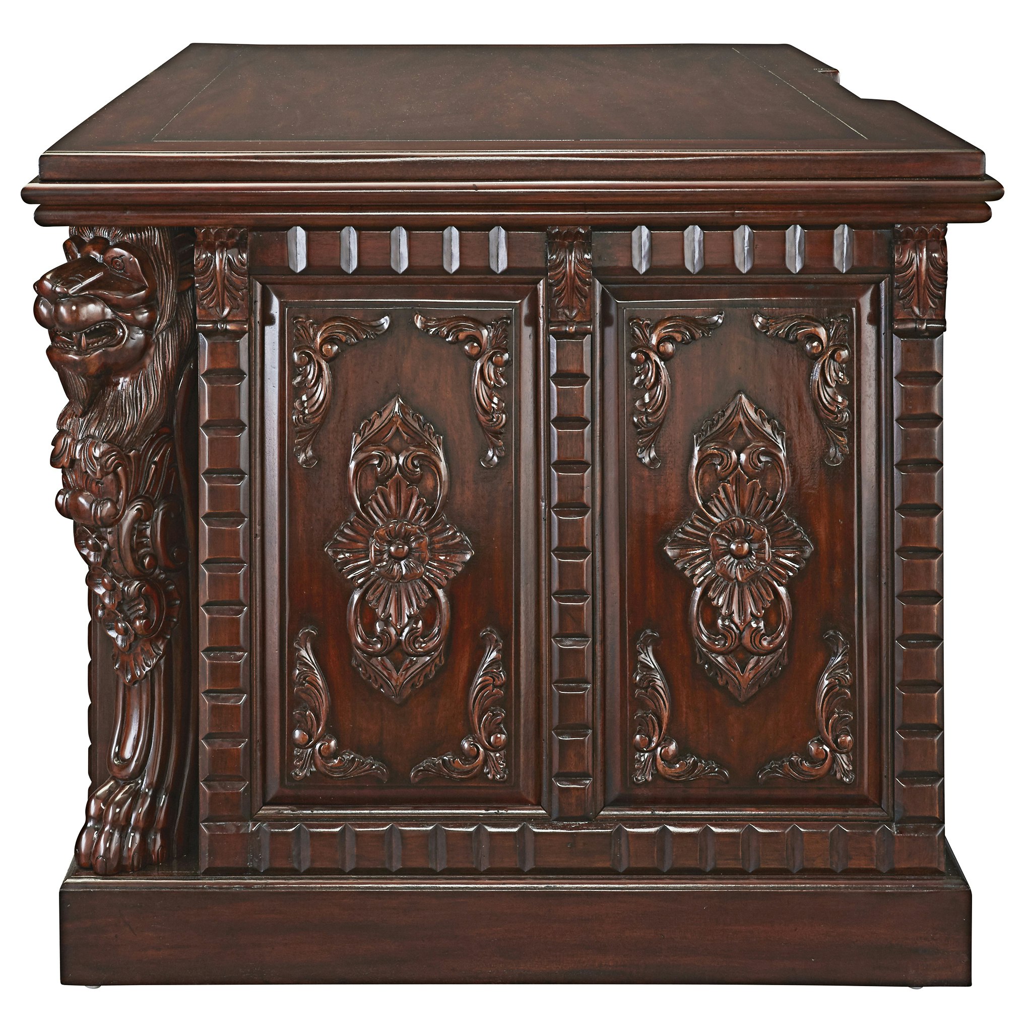 Toscano - Lord Raffles Lion Executive Desk in Walnut, Mahogany