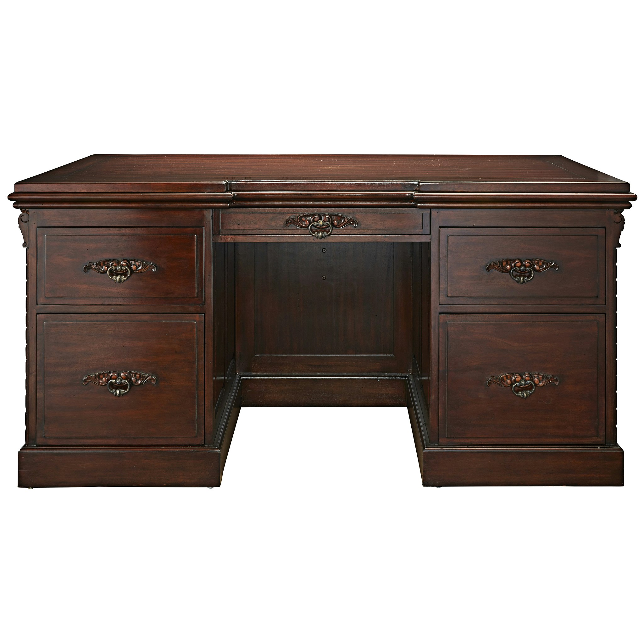 Toscano - Lord Raffles Lion Executive Desk in Walnut, Mahogany