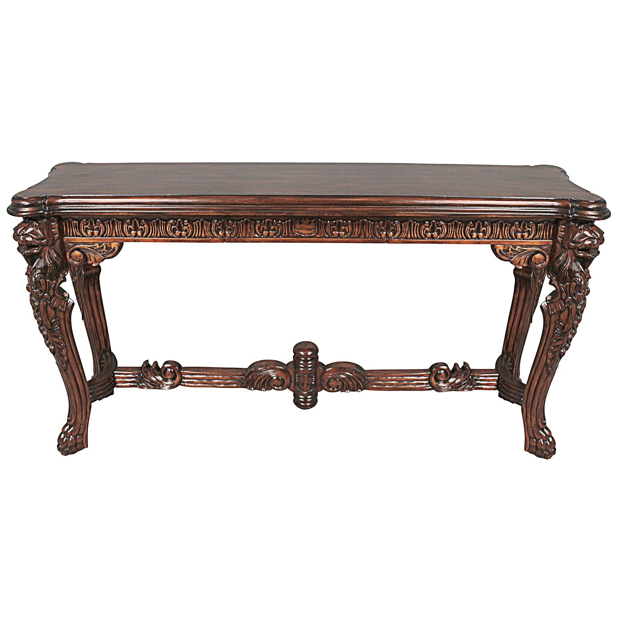 Toscano - Lord Raffles Grand Hall Lion Leg Console in Walnut, Mahogany