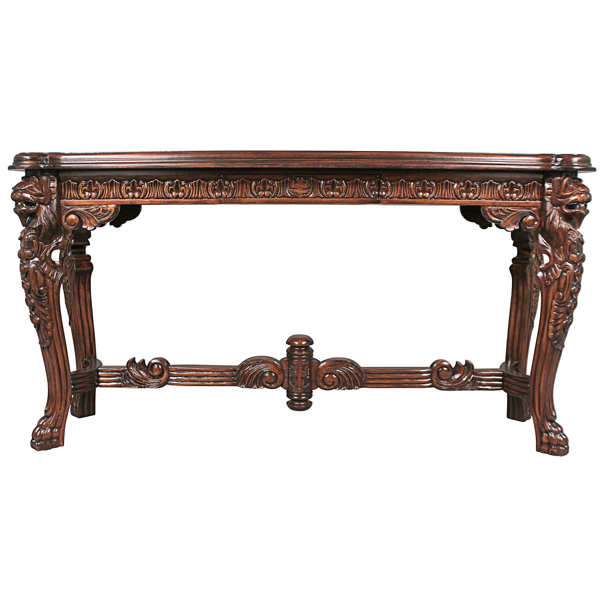 Toscano - Lord Raffles Grand Hall Lion Leg Console in Walnut, Mahogany