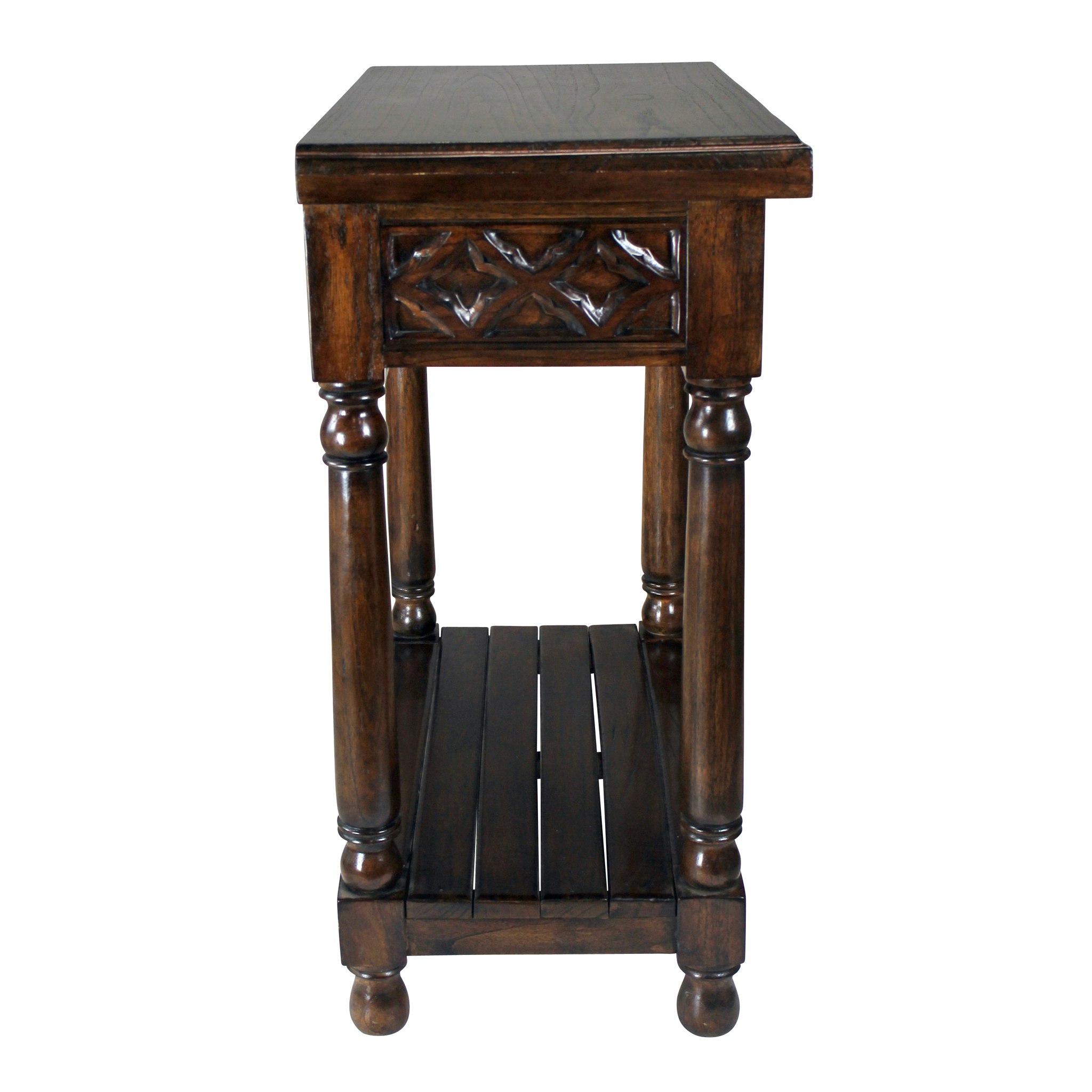 Toscano - Calcot Manor Medieval Console Table in Walnut, Mahogany