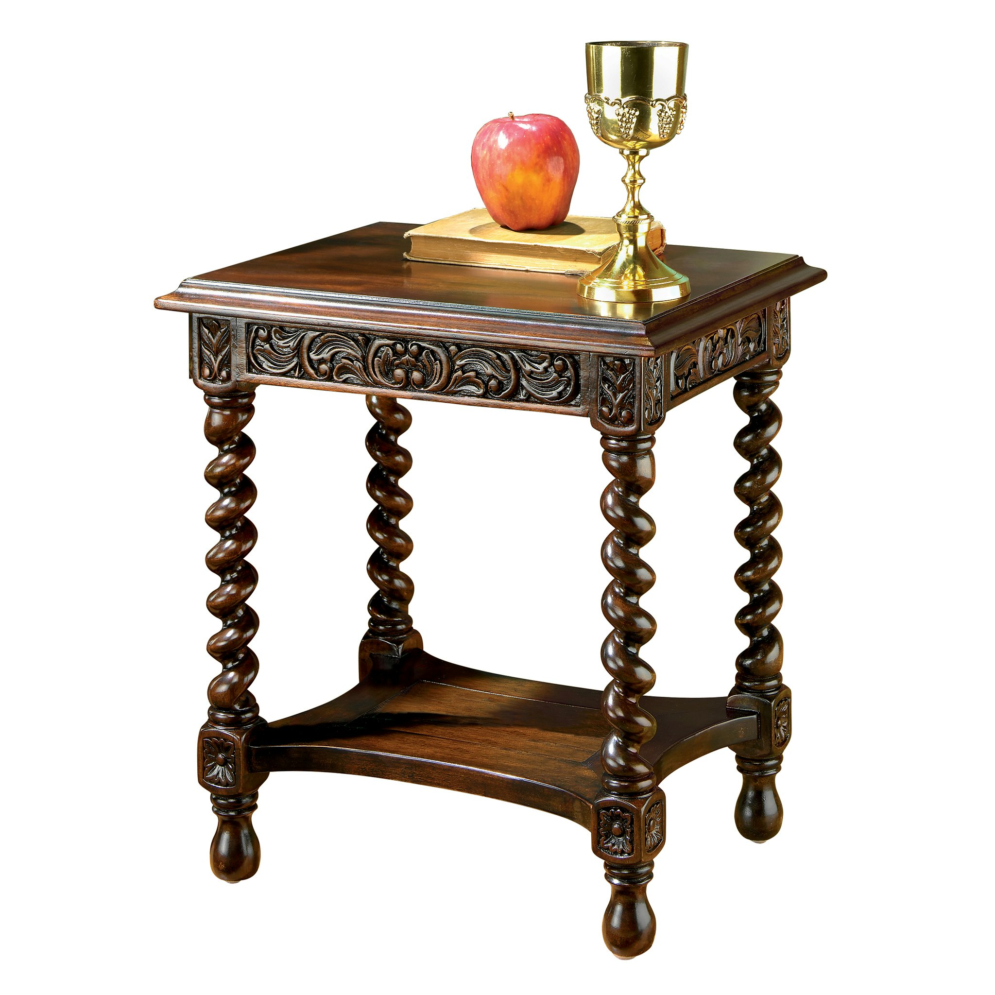 Toscano - Camberwell Manor Medieval Petite Side Table in Mahogany