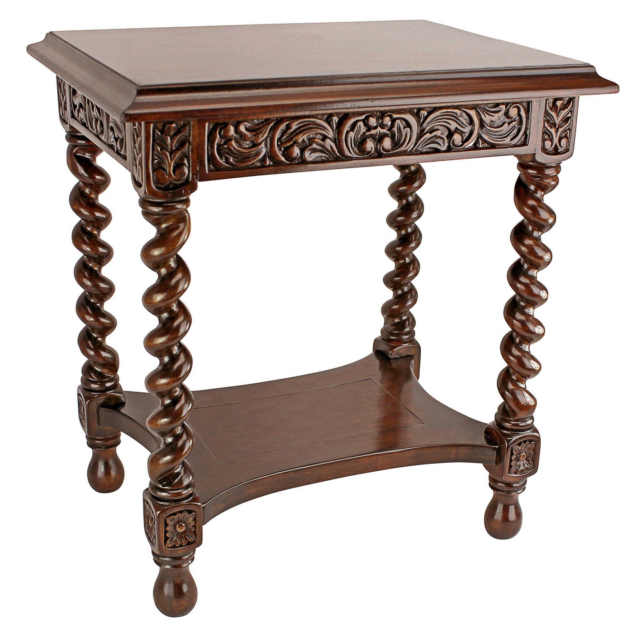 Toscano - Camberwell Manor Medieval Petite Side Table in Mahogany