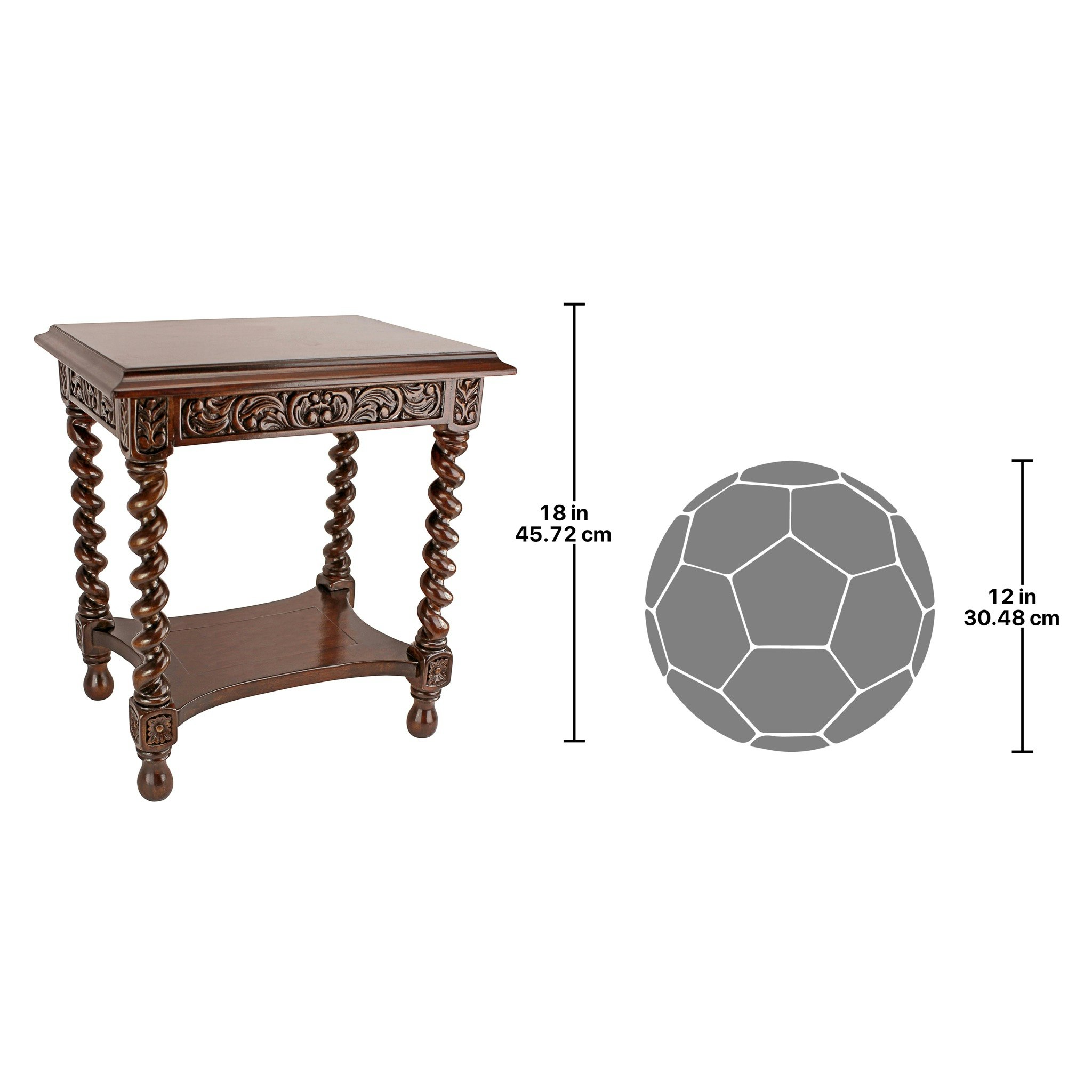 Toscano - Camberwell Manor Medieval Petite Side Table in Mahogany