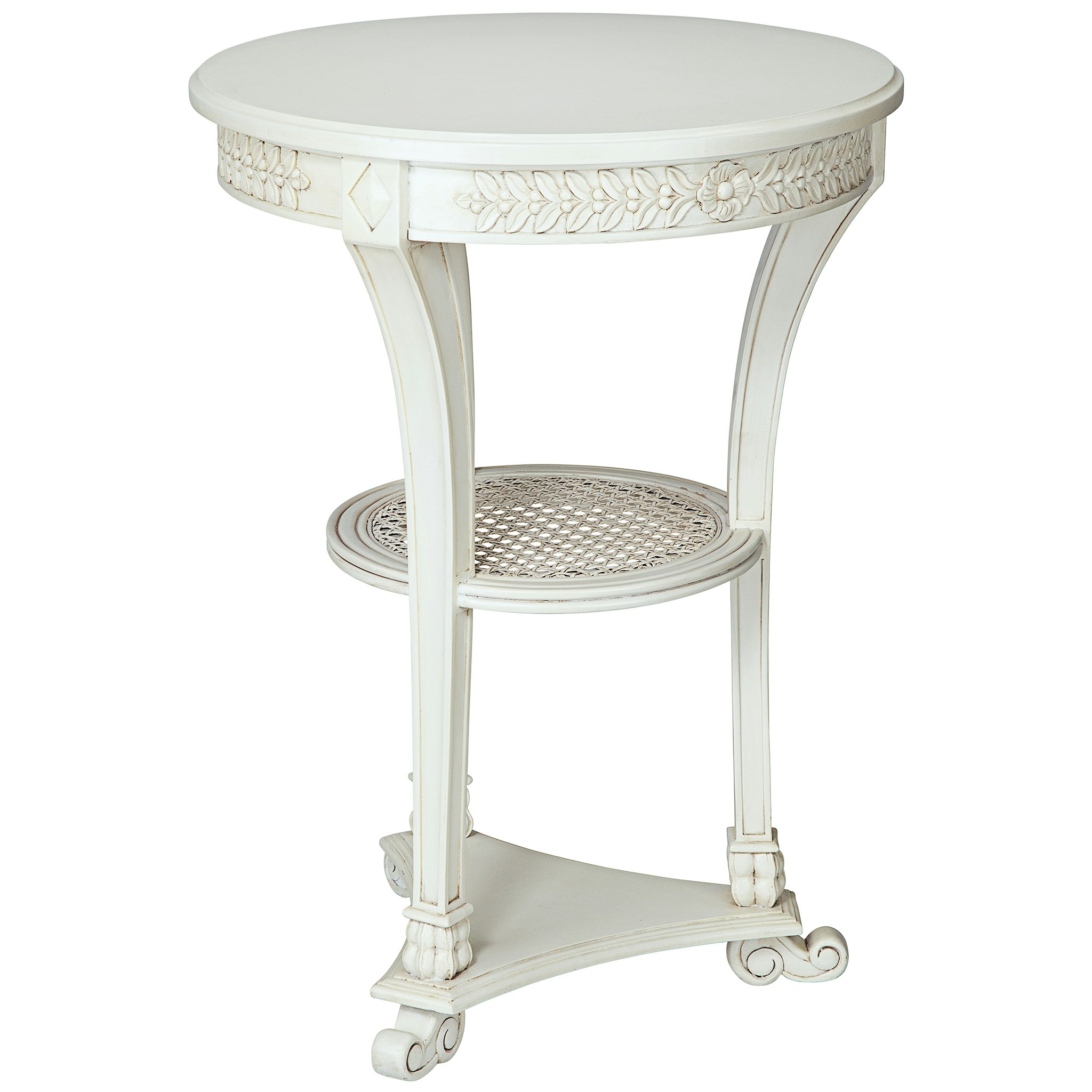 Toscano - Lanquedoc French-Style Pedestal Table in White, Mahogany