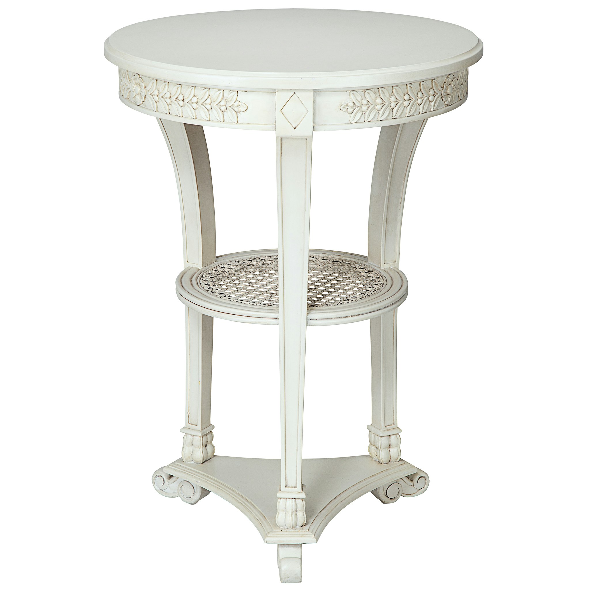 Toscano - Lanquedoc French-Style Pedestal Table in White, Mahogany