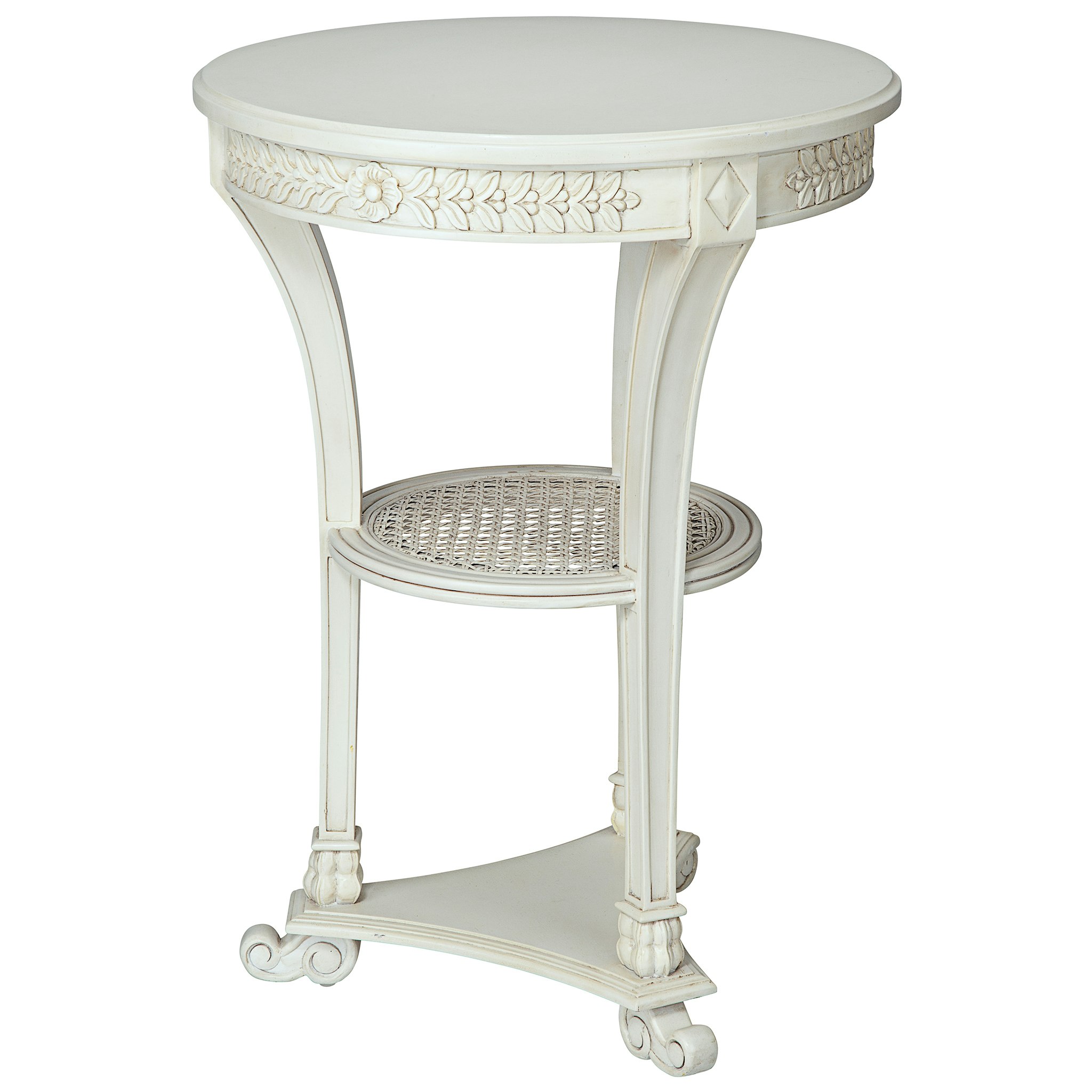 Toscano - Lanquedoc French-Style Pedestal Table in White, Mahogany