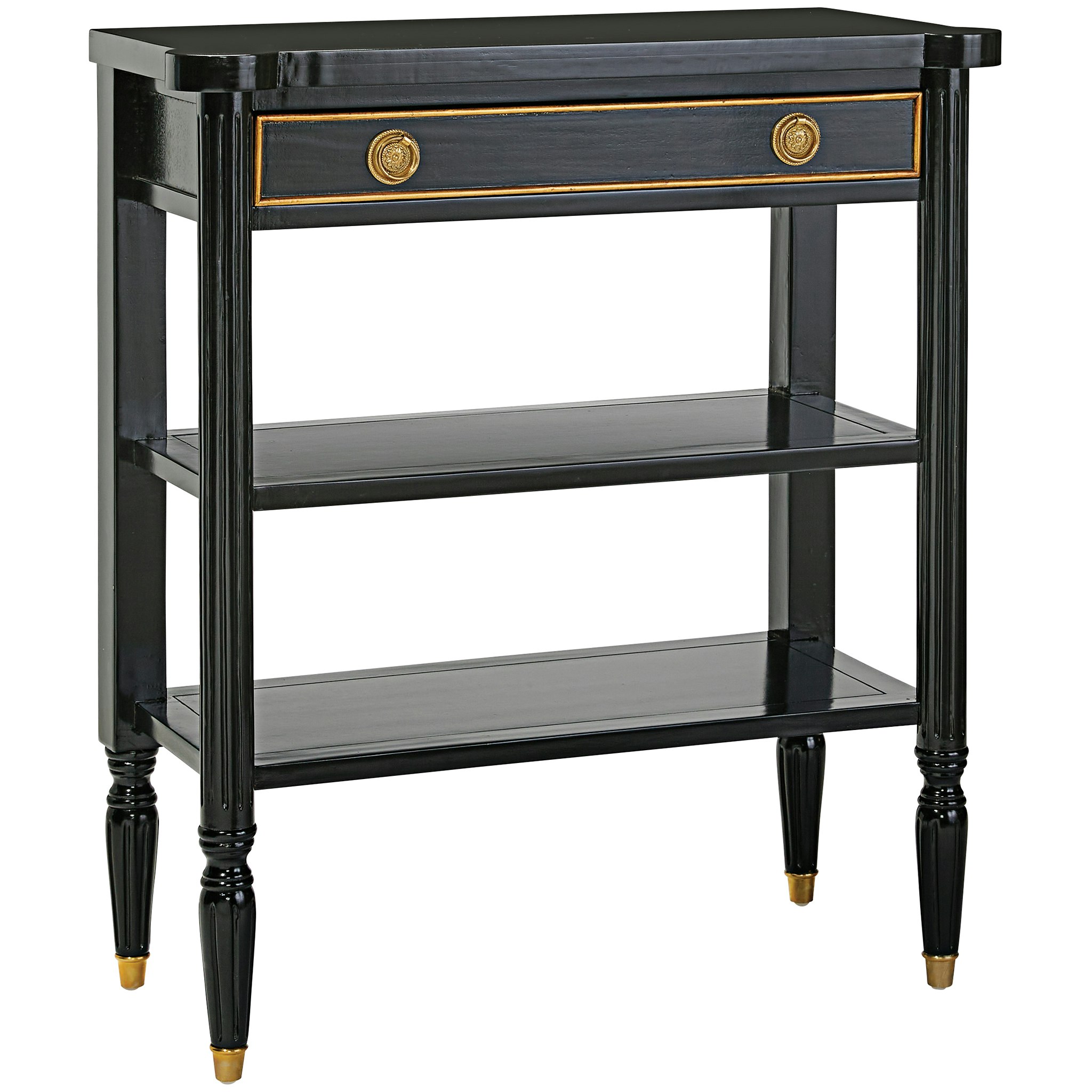 Toscano - Montmartre Ebonized French Console Table in Black, Mahogany