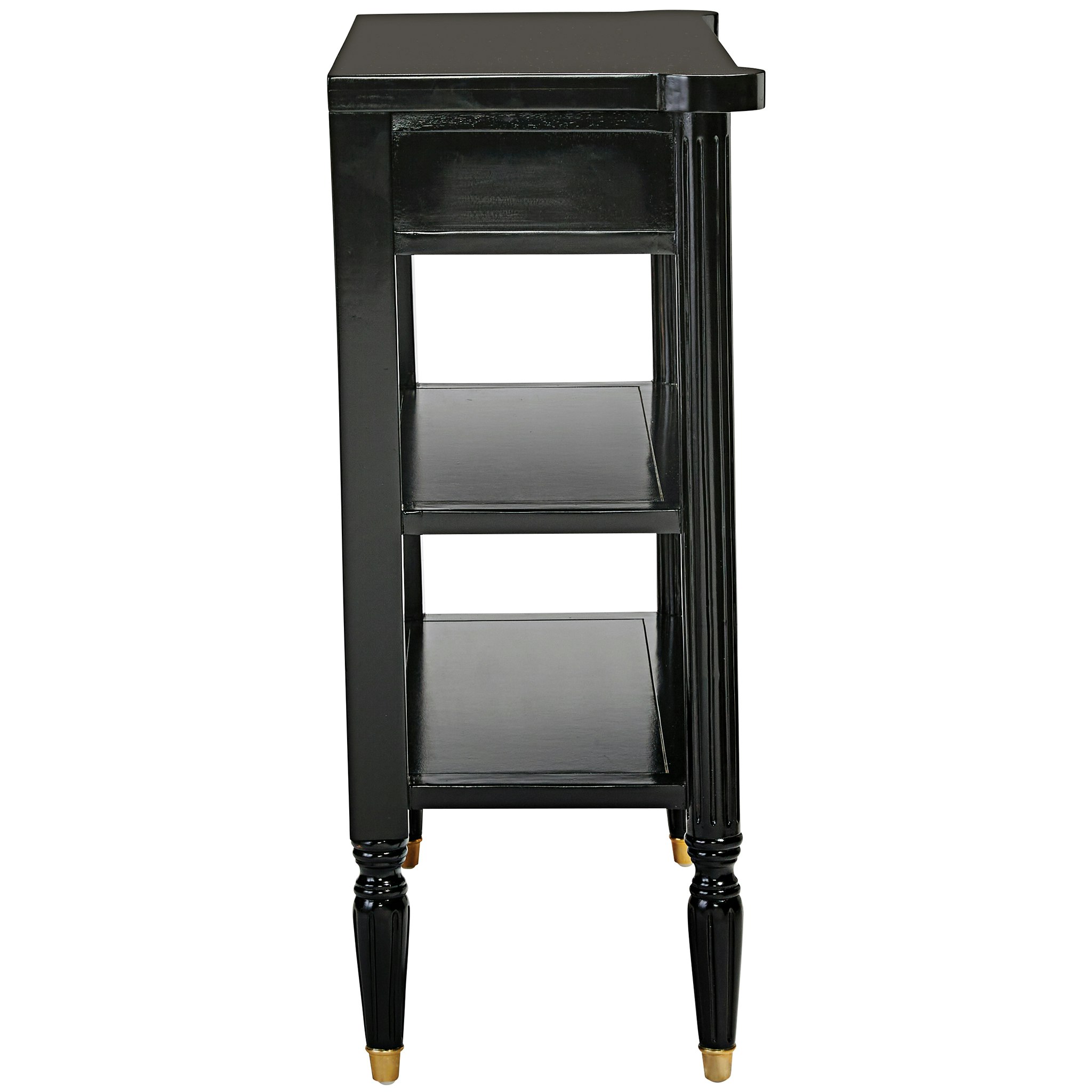 Toscano - Montmartre Ebonized French Console Table in Black, Mahogany