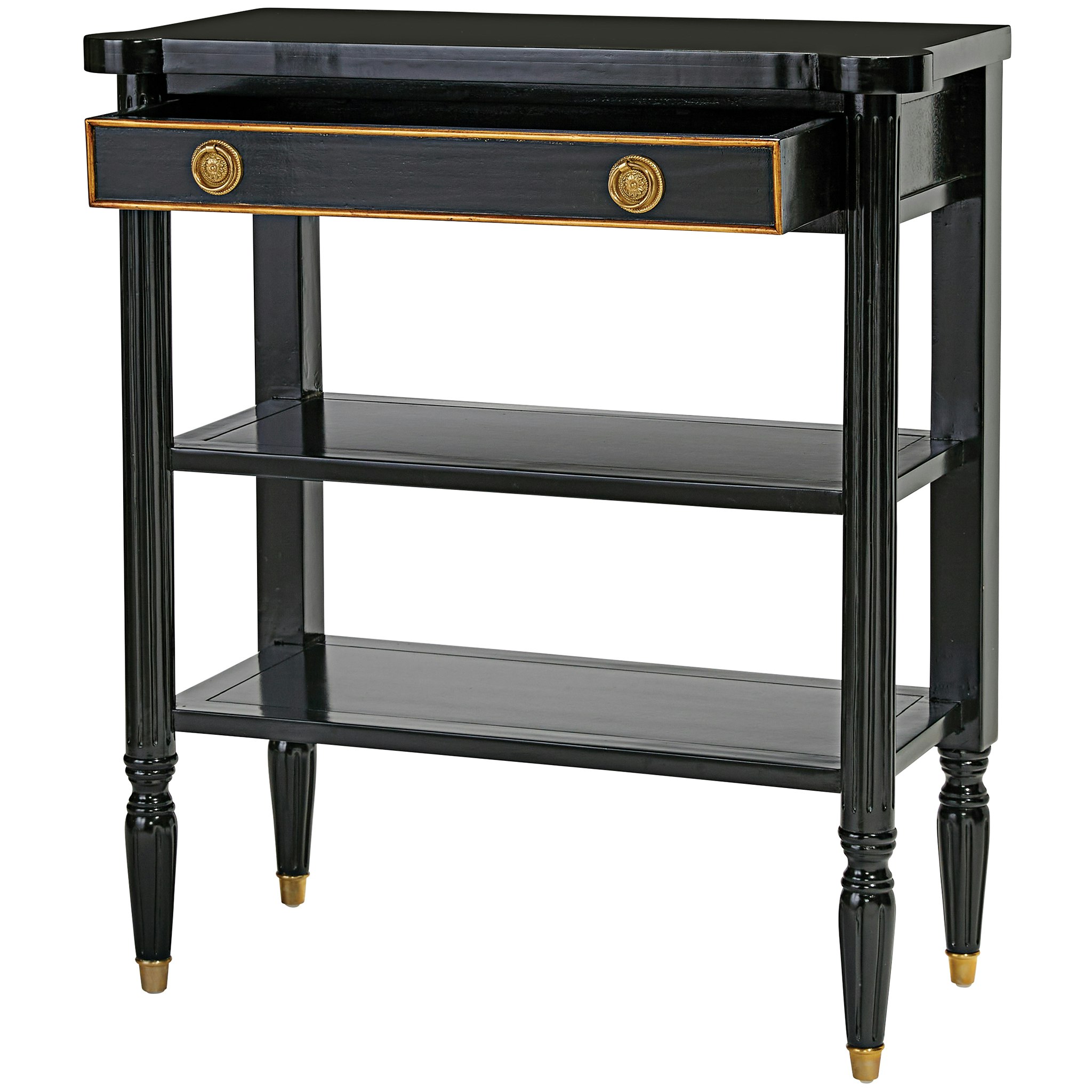 Toscano - Montmartre Ebonized French Console Table in Black, Mahogany