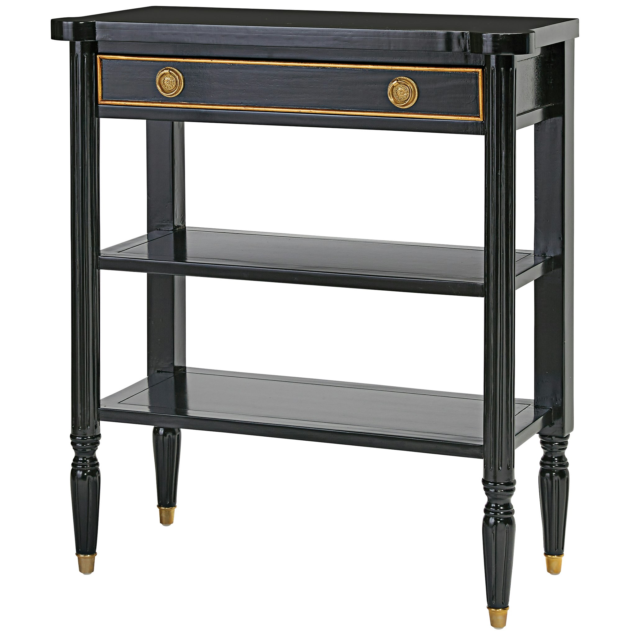 Toscano - Montmartre Ebonized French Console Table in Black, Mahogany