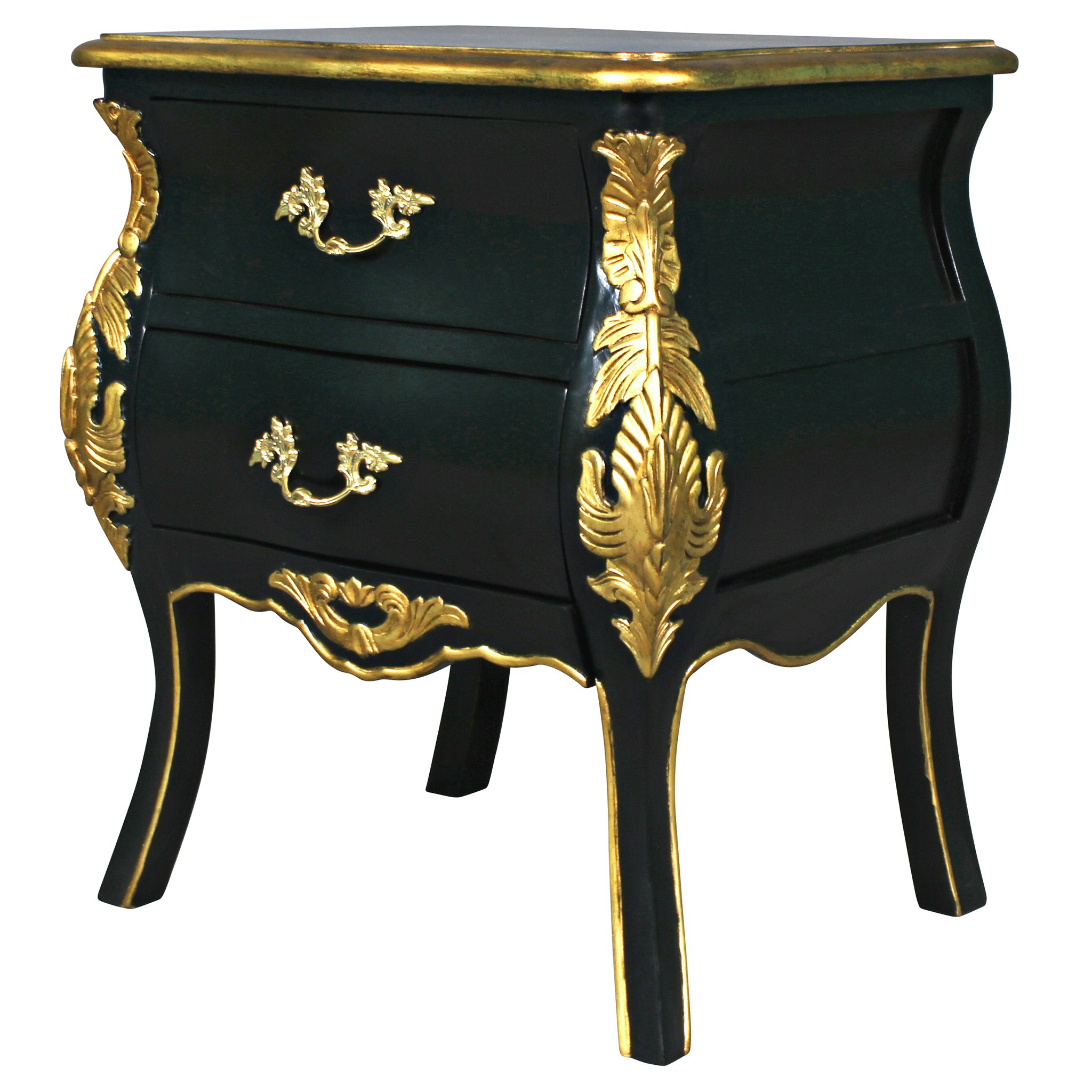 Toscano - Saint-Honore Bombe Nightstand Side Table in Mahogany