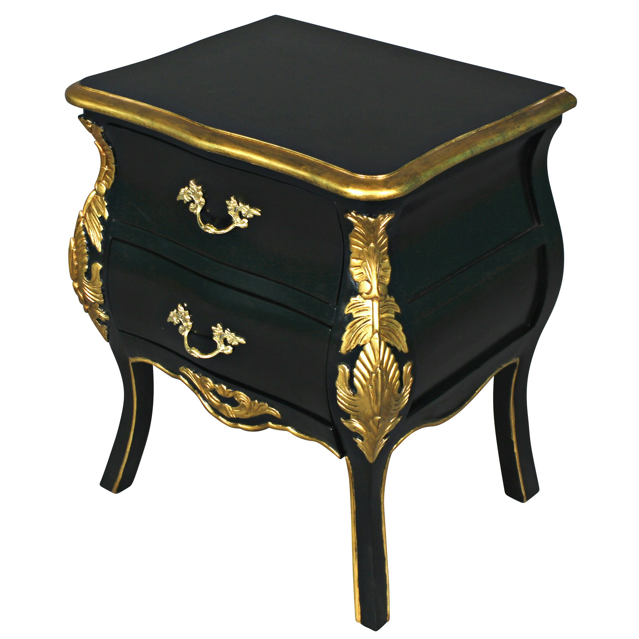 Toscano - Saint-Honore Bombe Nightstand Side Table in Mahogany