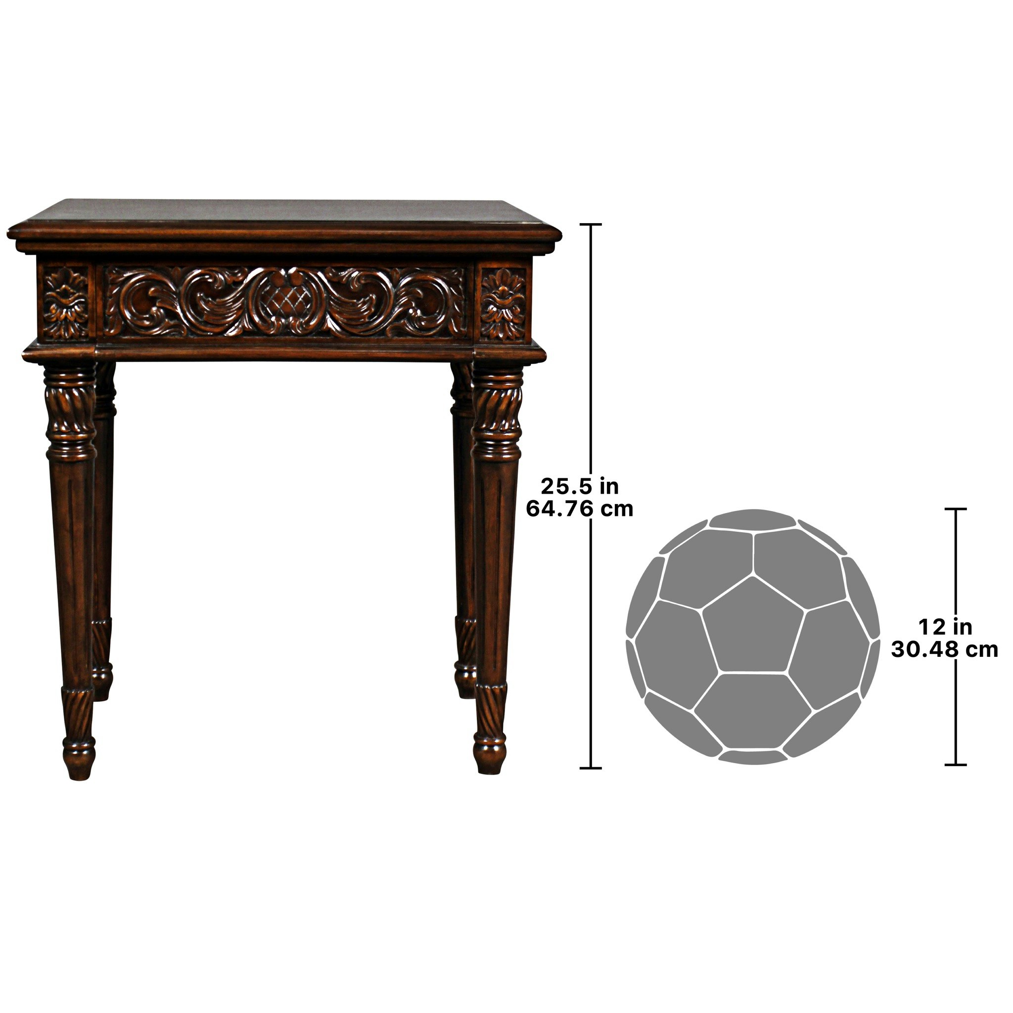 Toscano - Dartmoor Manor Side Table in Mahogany