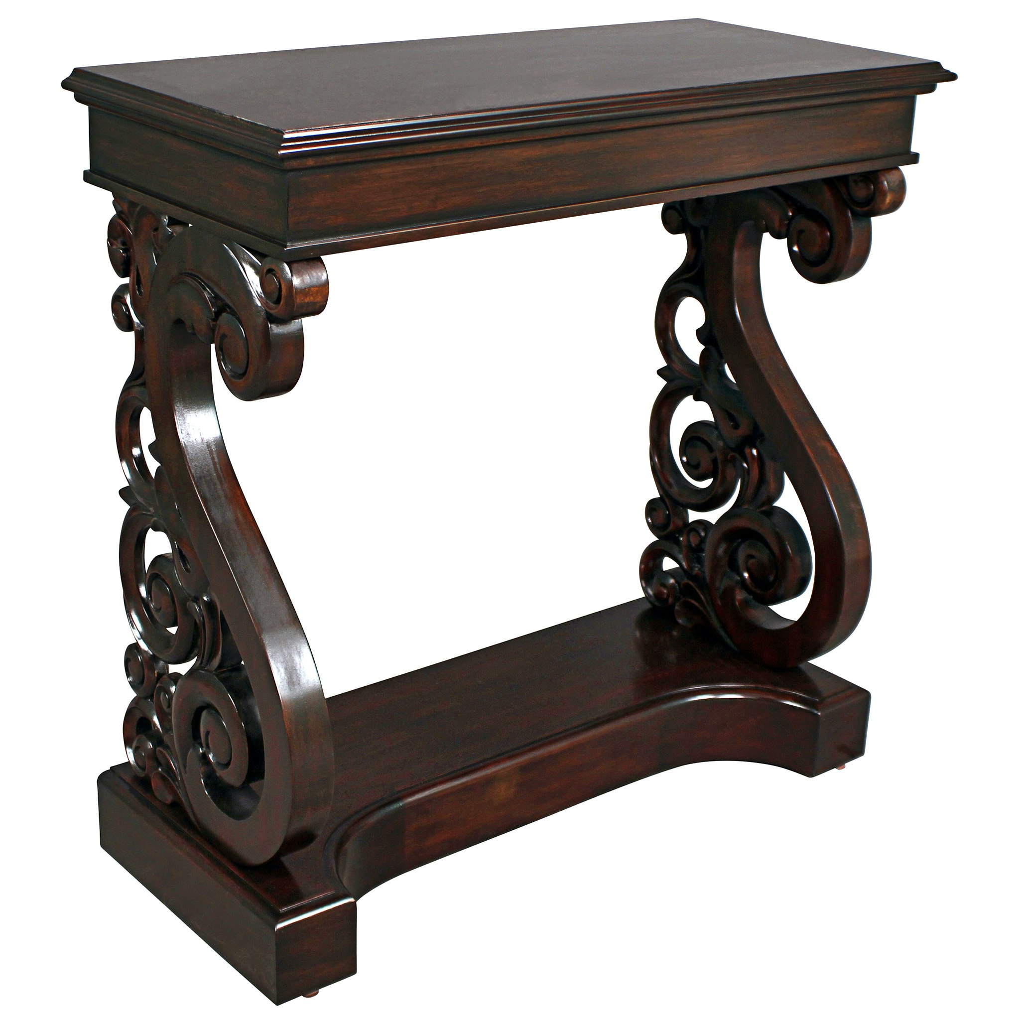 Toscano - Mucha Console Table in Walnut, Mahogany