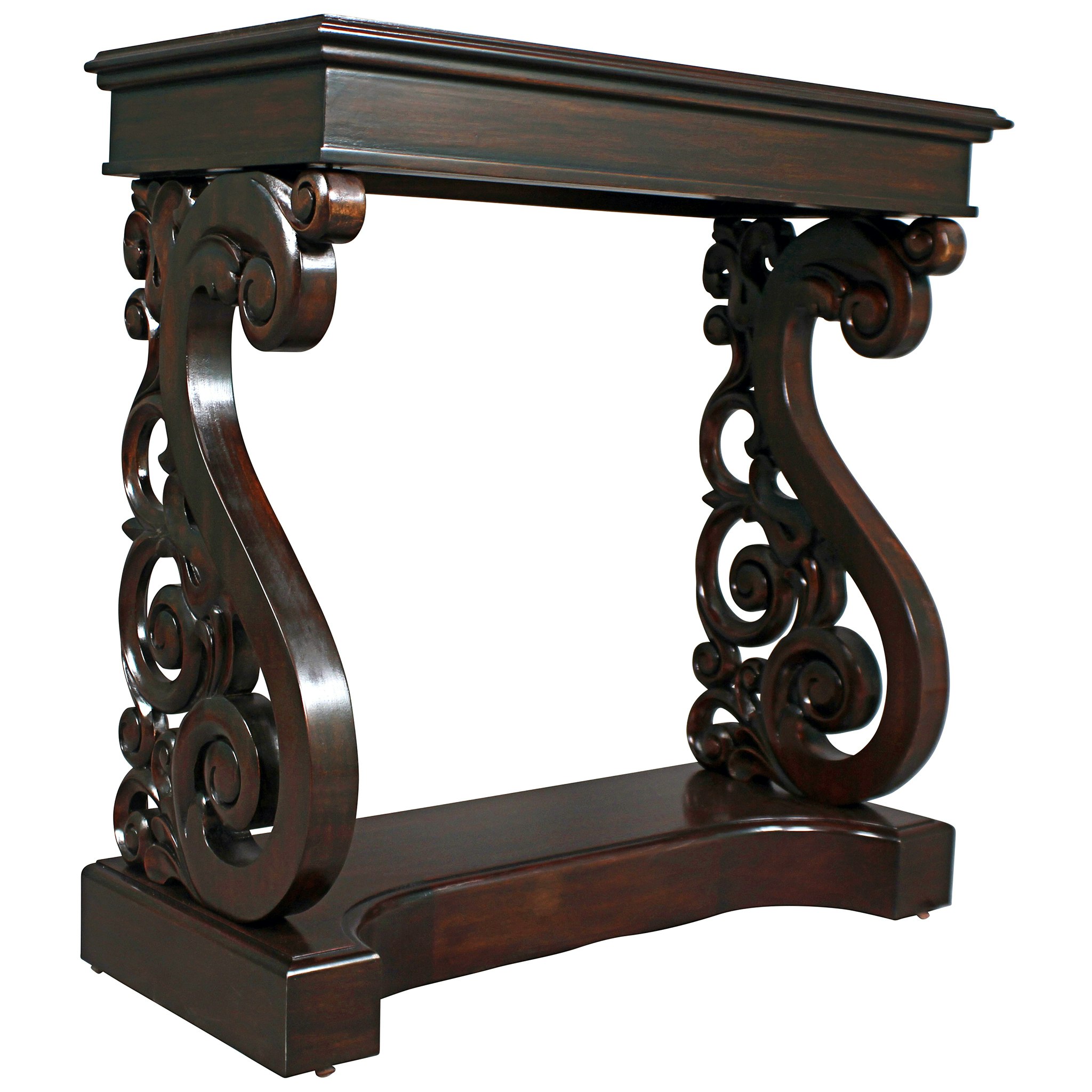 Toscano - Mucha Console Table in Walnut, Mahogany