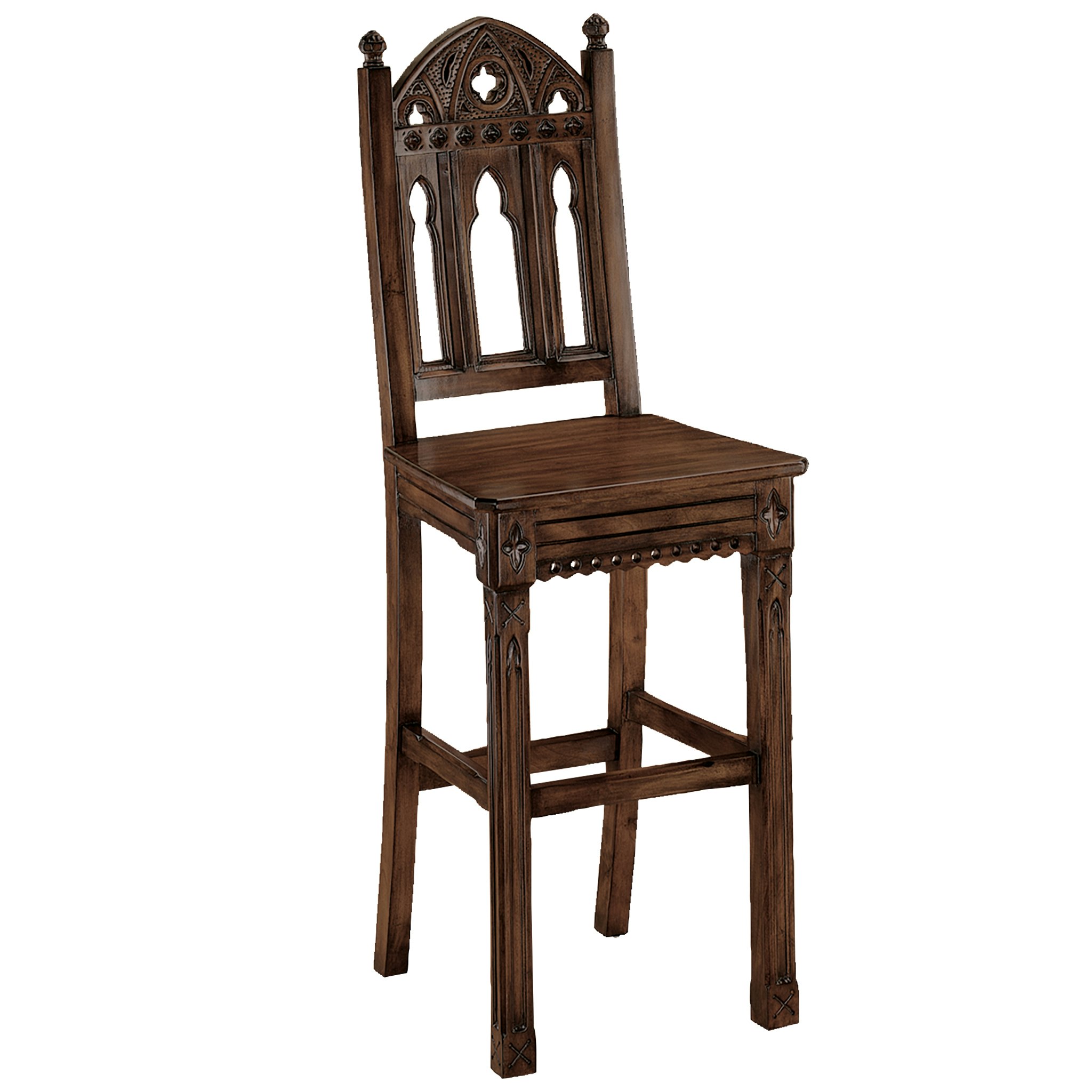 Toscano - Sudbury Gothic Hardwood Bar Stool