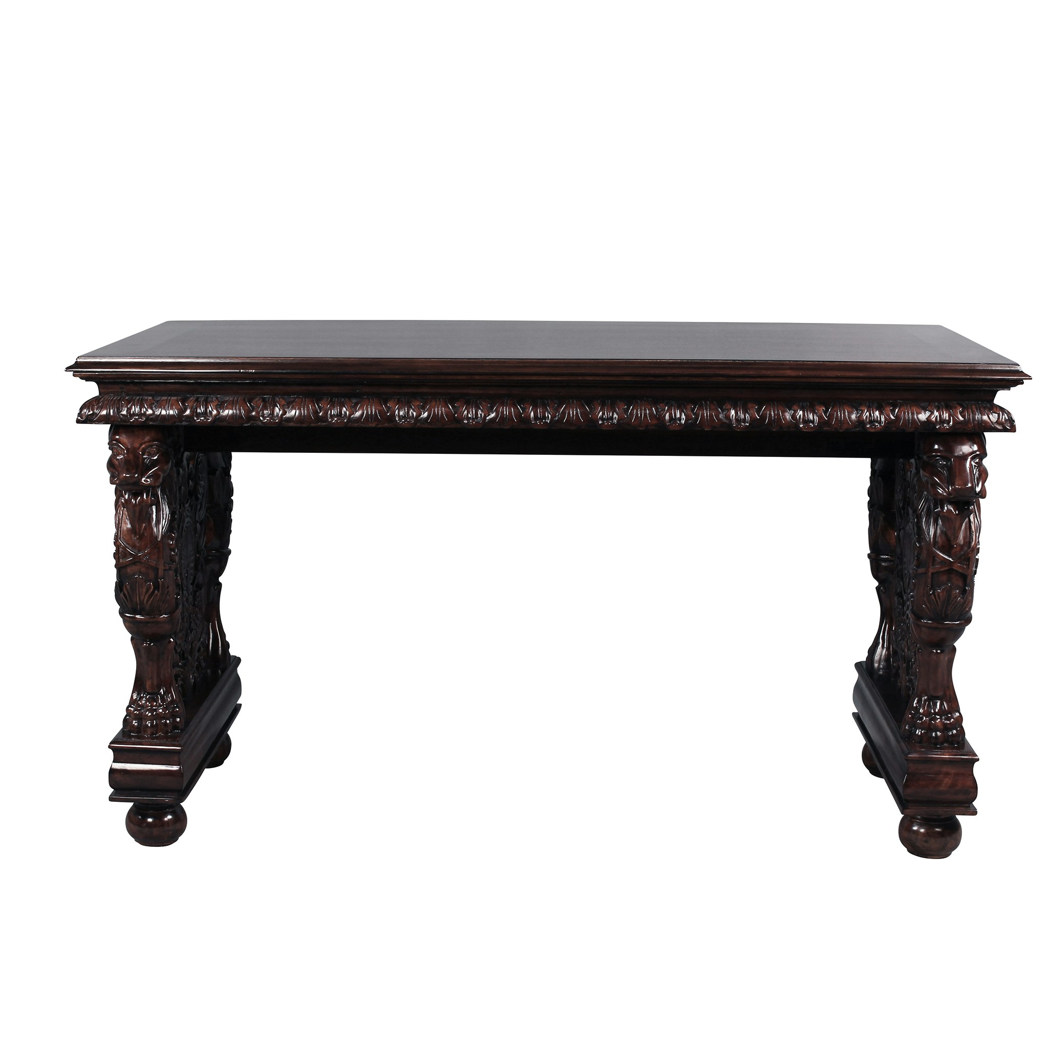 Toscano - Effingham Gryphon Library Table in Cherry, Mahogany