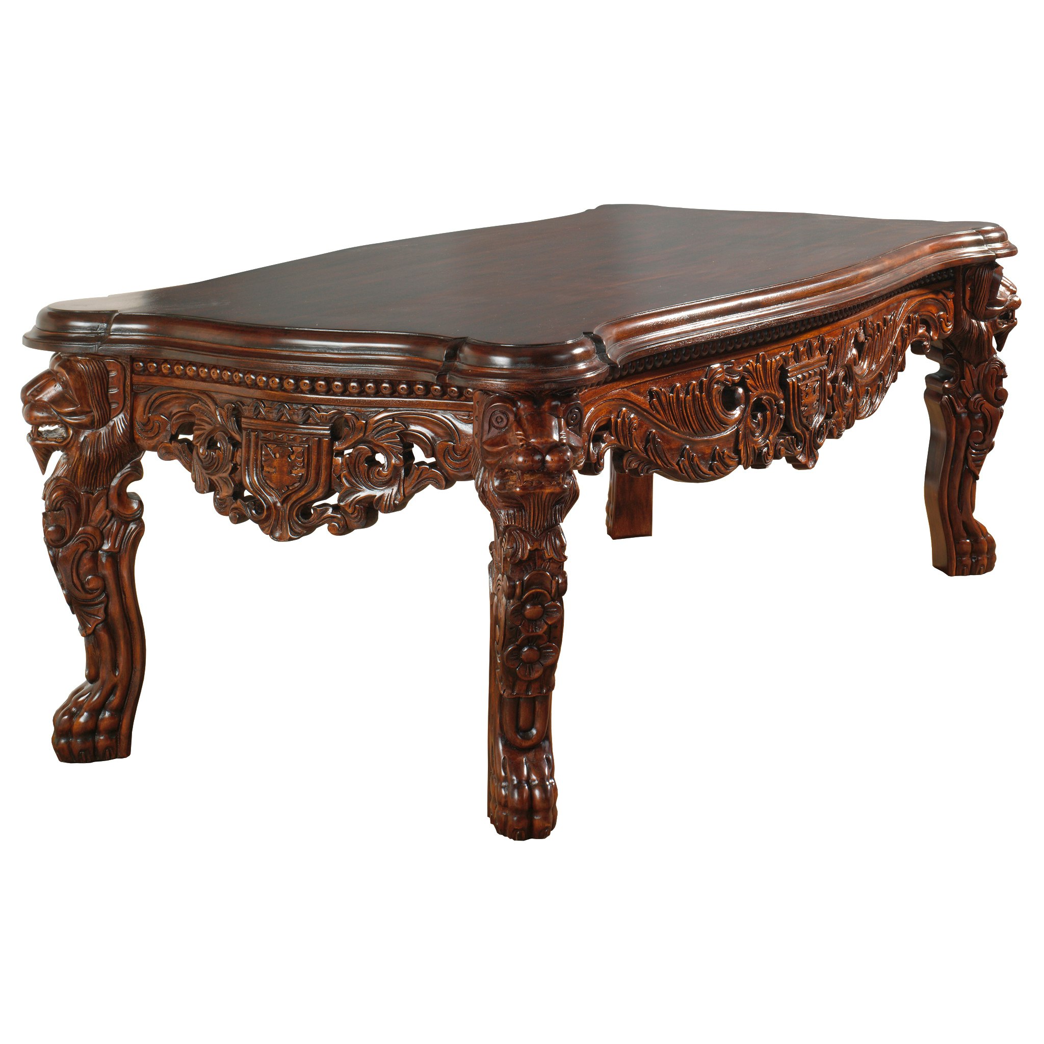 Toscano - The Lord Raffles Grand Hall Coffee Table in Walnut, Mahogany