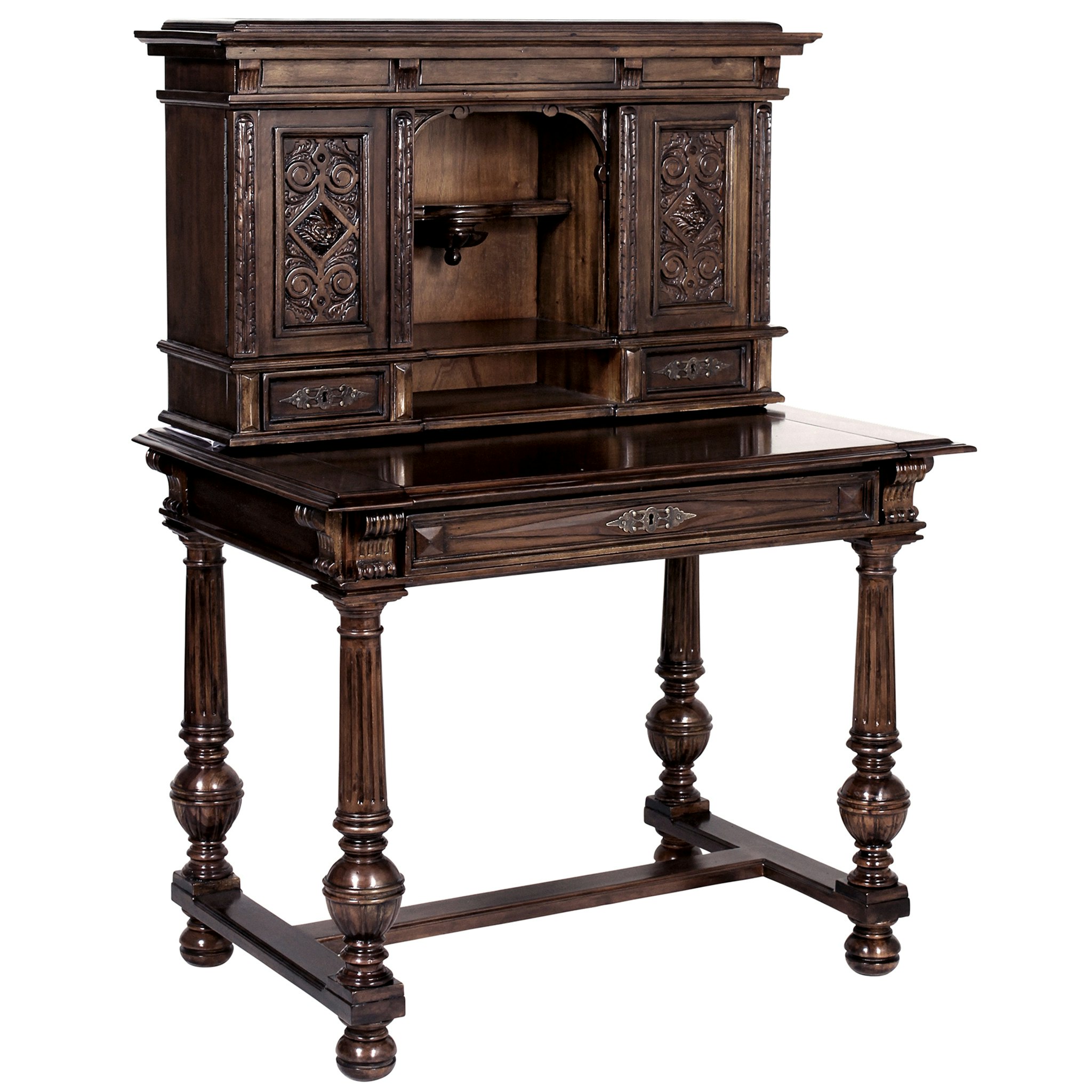 Toscano - Chateau Anjou Demi Desk in Cherry, Mahogany