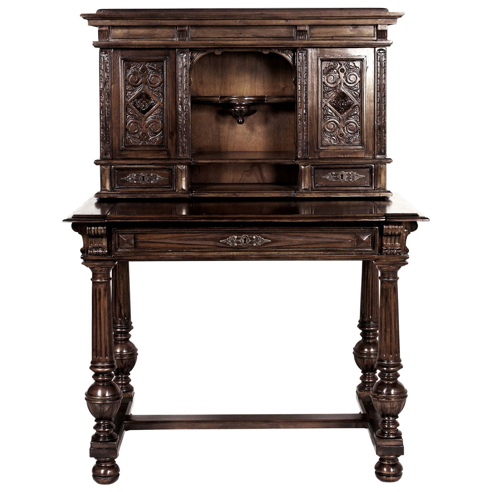 Toscano - Chateau Anjou Demi Desk in Cherry, Mahogany