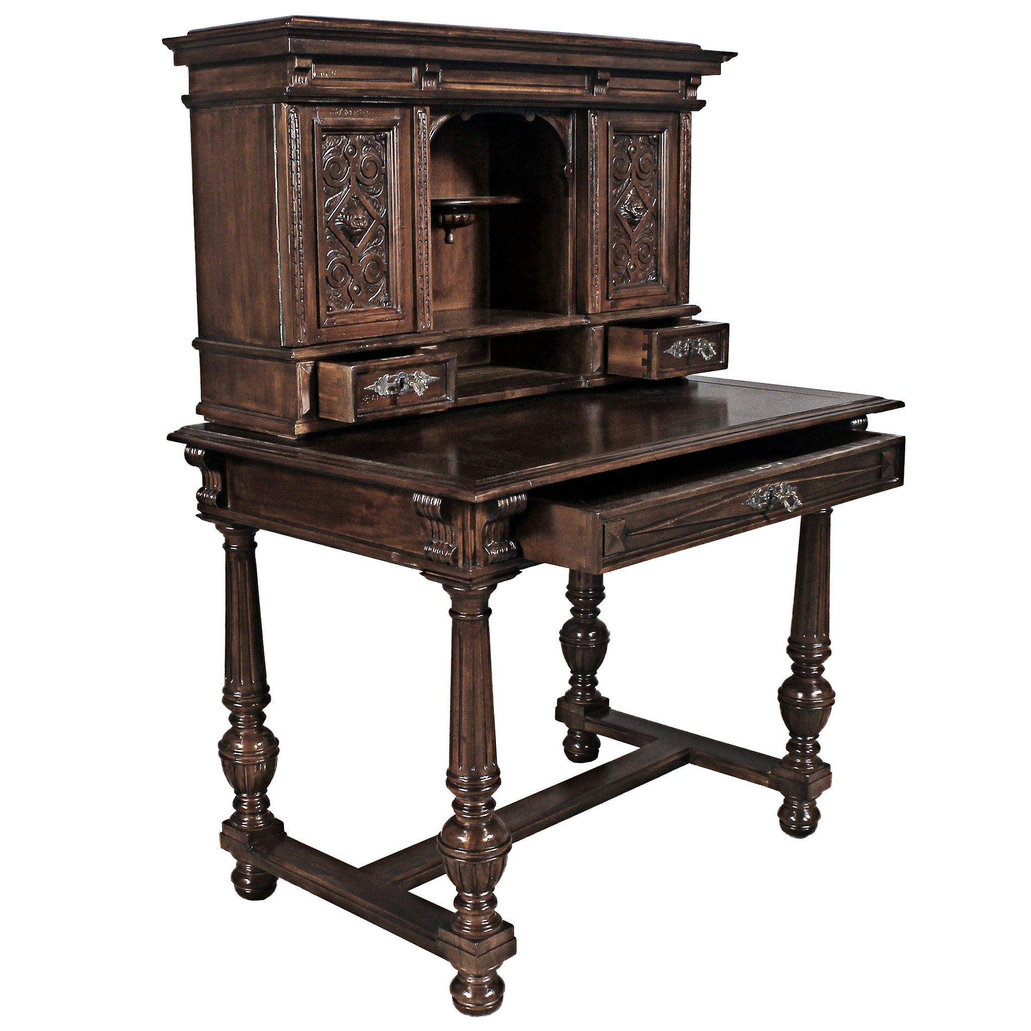 Toscano - Chateau Anjou Demi Desk in Cherry, Mahogany