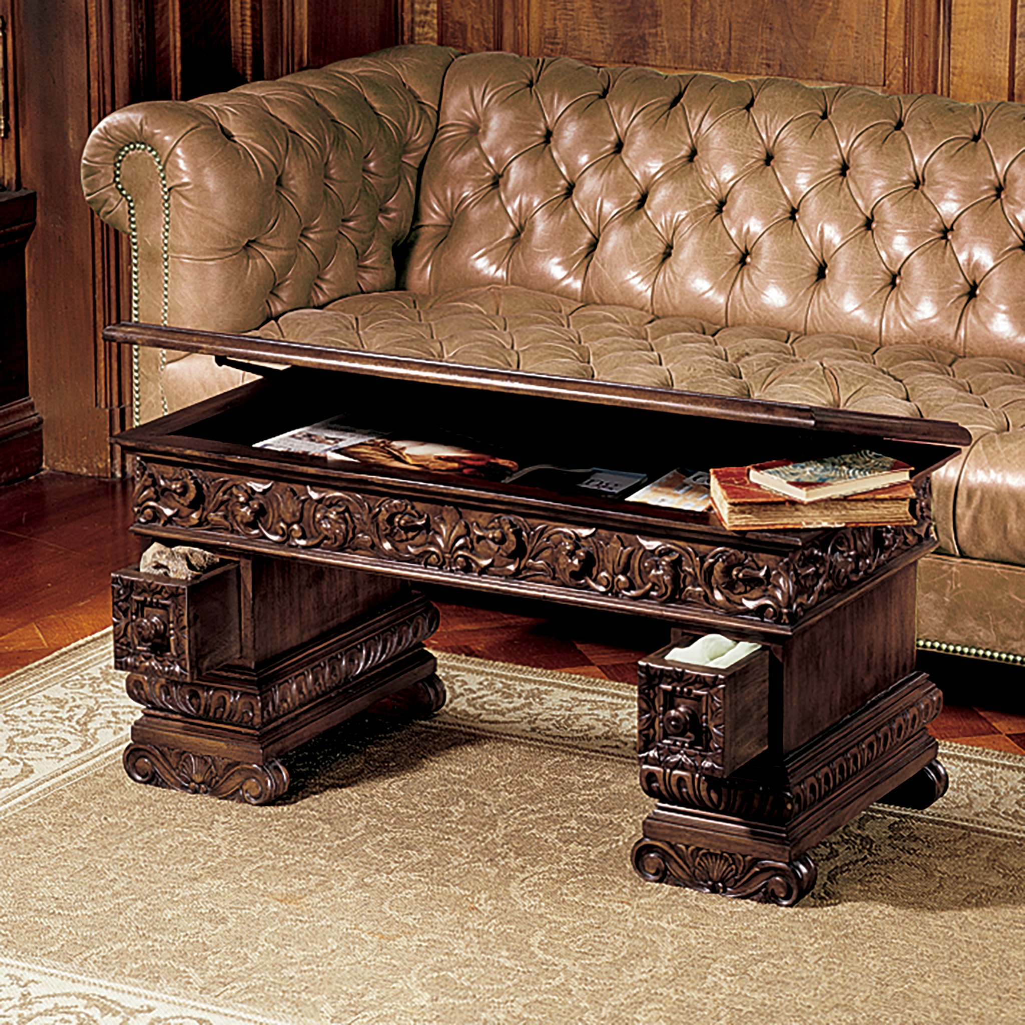 Toscano - Avignon Coffee Table in Cherry, Mahogany