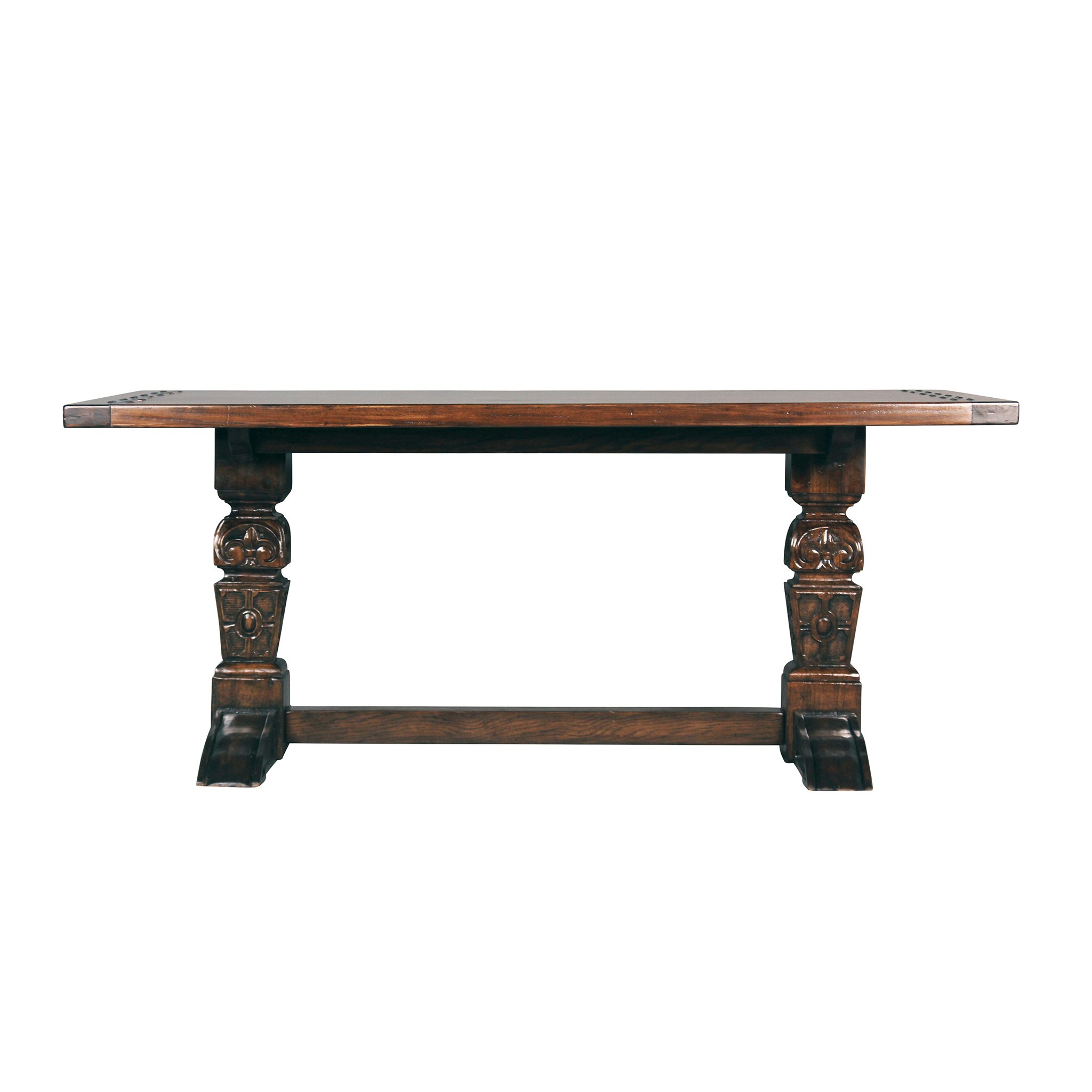 Toscano - English Gothic Refectory High Table in Walnut, Mahogany