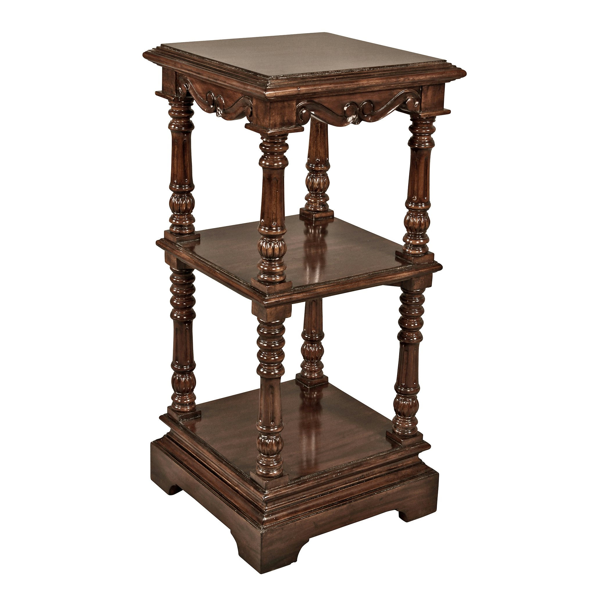 Toscano - The Lord Pimlicoe Etagere Pedestal in Cherry, Mahogany