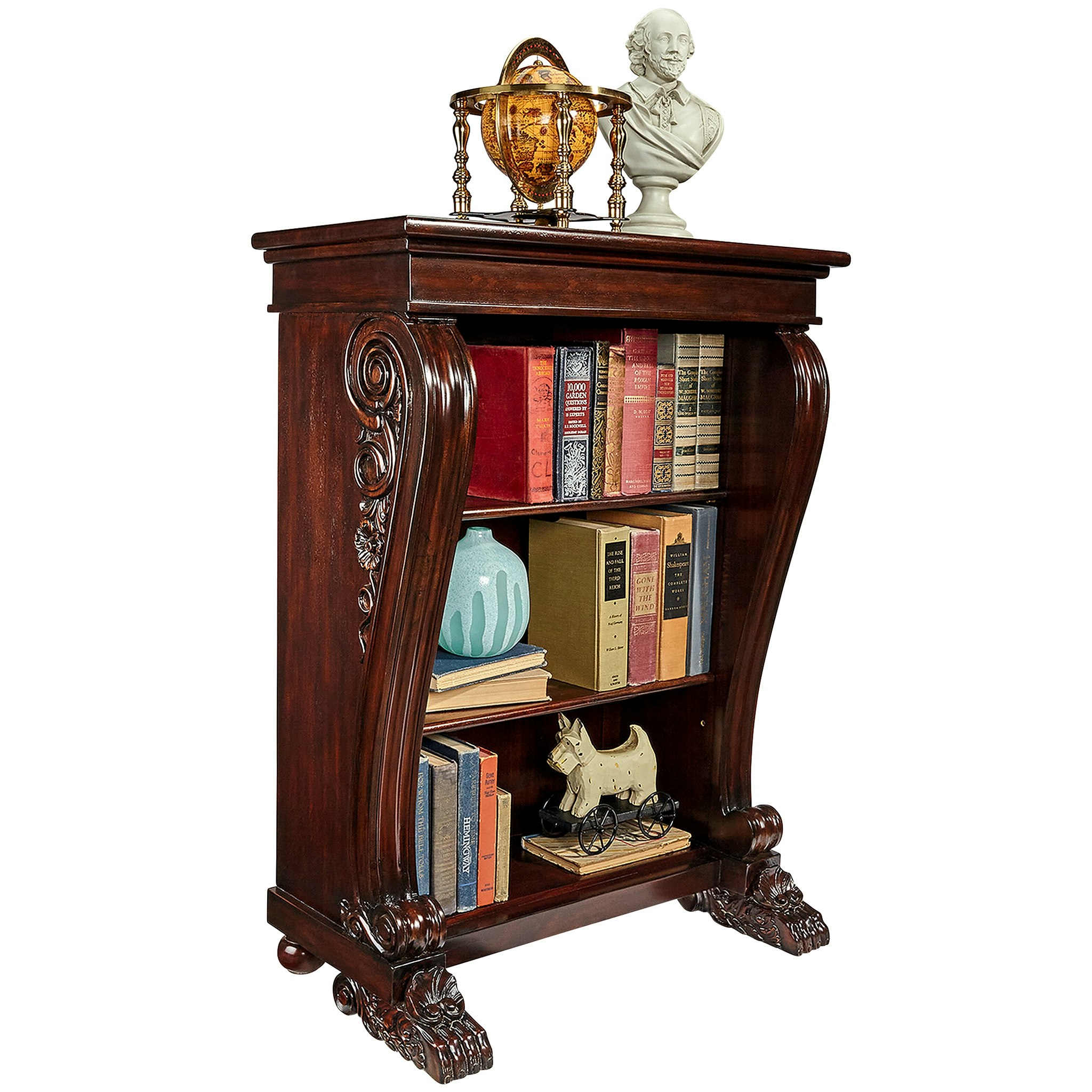 Toscano - George IV 3-Shelf Bookcase in Cherry, Mahogany