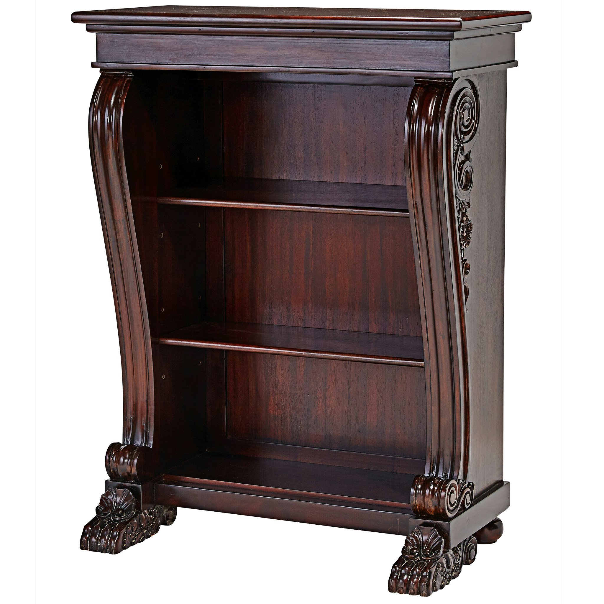 Toscano - George IV 3-Shelf Bookcase in Cherry, Mahogany