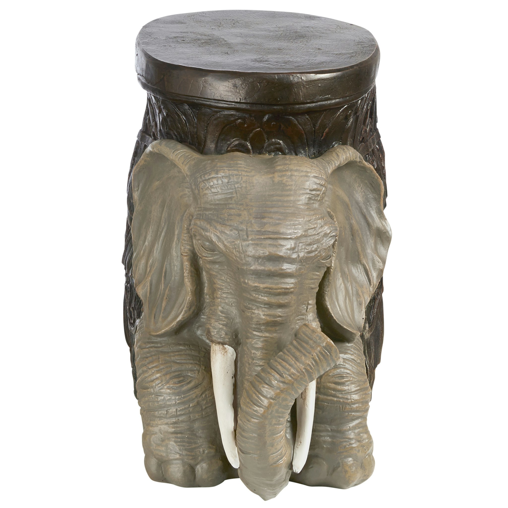 Toscano - The Sultans Elephant Sculptural Side Table in Designer Resin