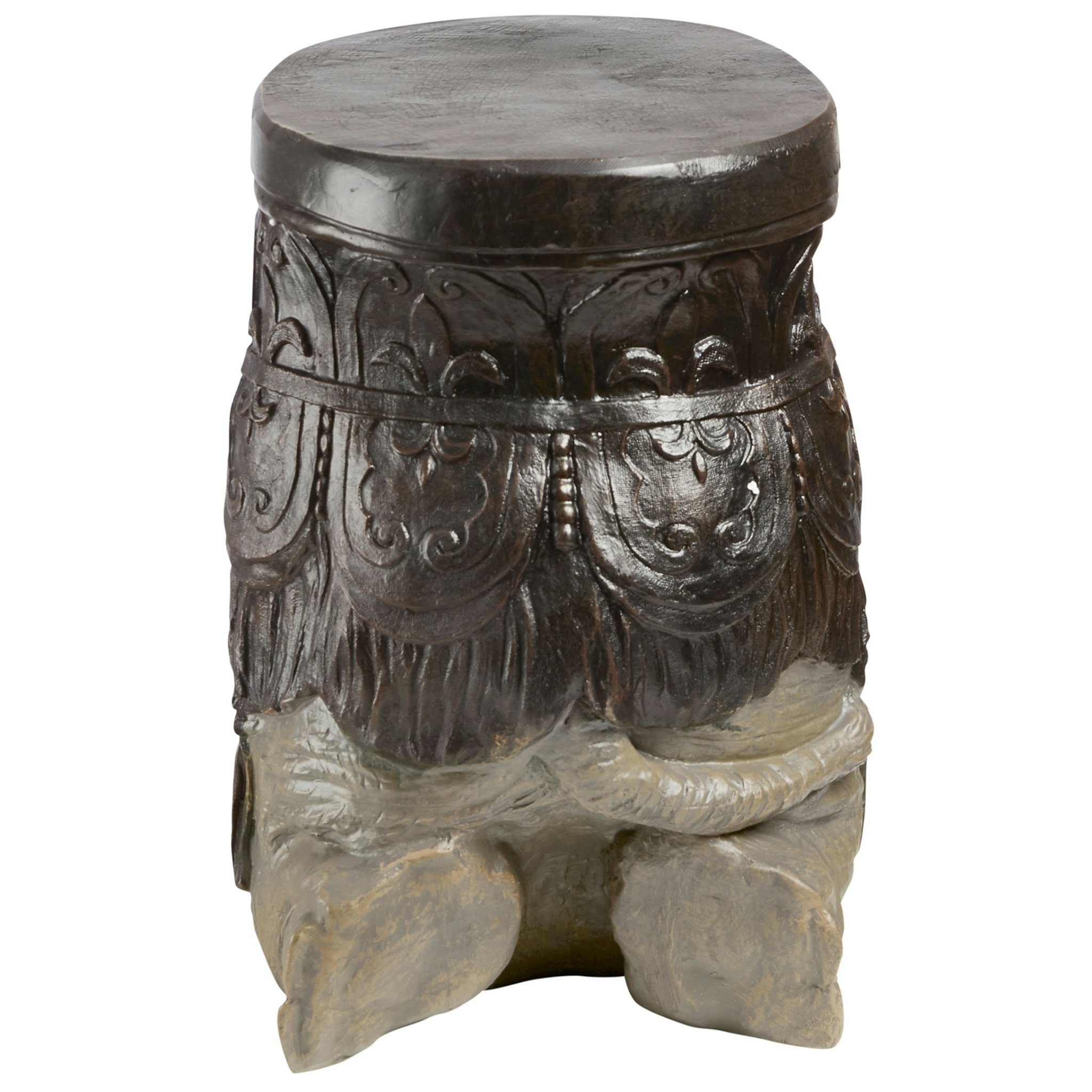 Toscano - The Sultans Elephant Sculptural Side Table in Designer Resin