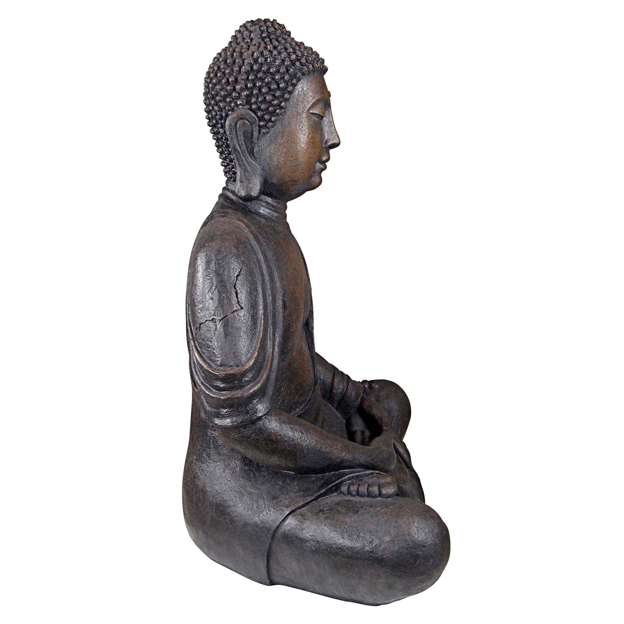 Toscano Meditative Buddha of the Grand Temple - Basalt Finish, Large