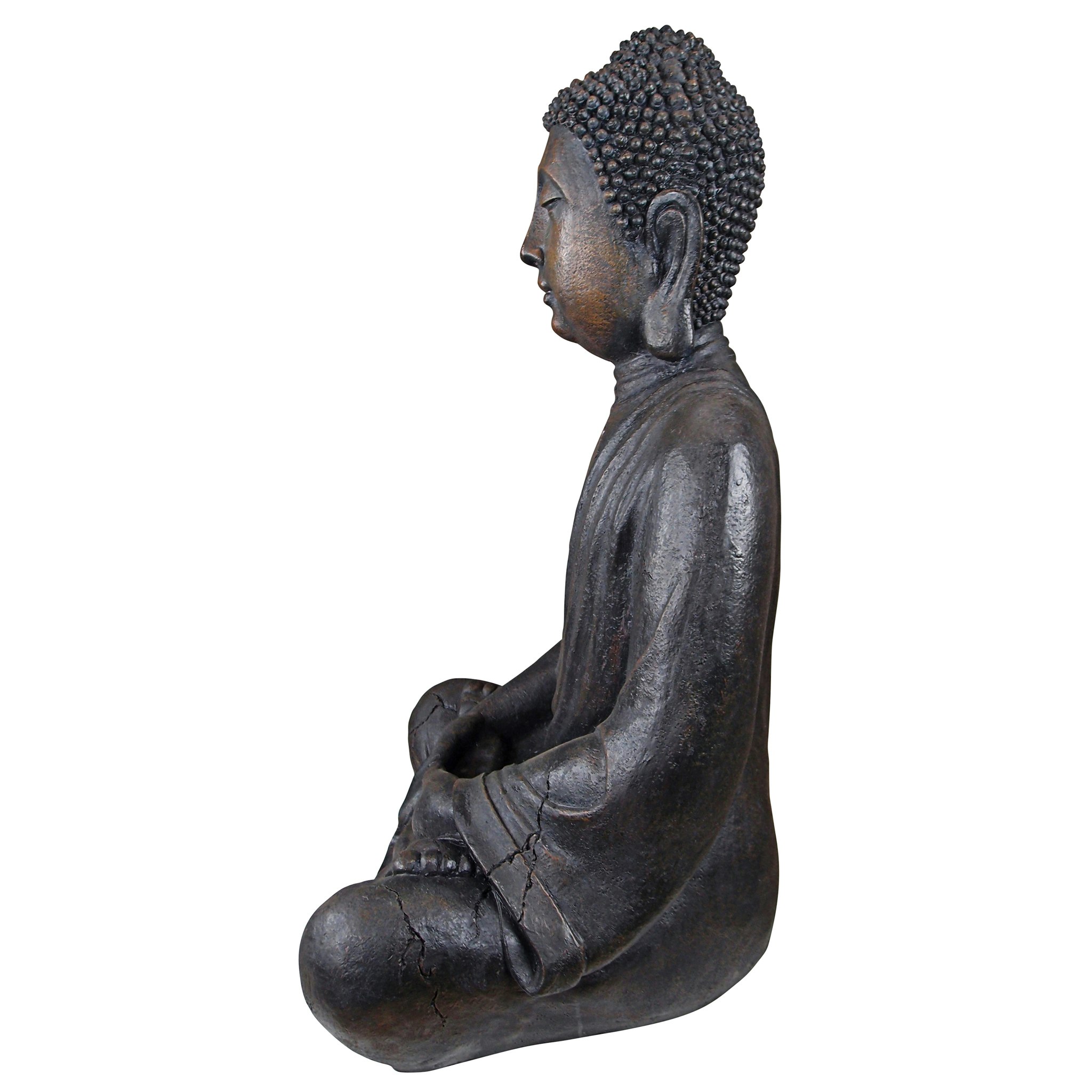 Toscano Meditative Buddha of the Grand Temple - Basalt Finish, Large