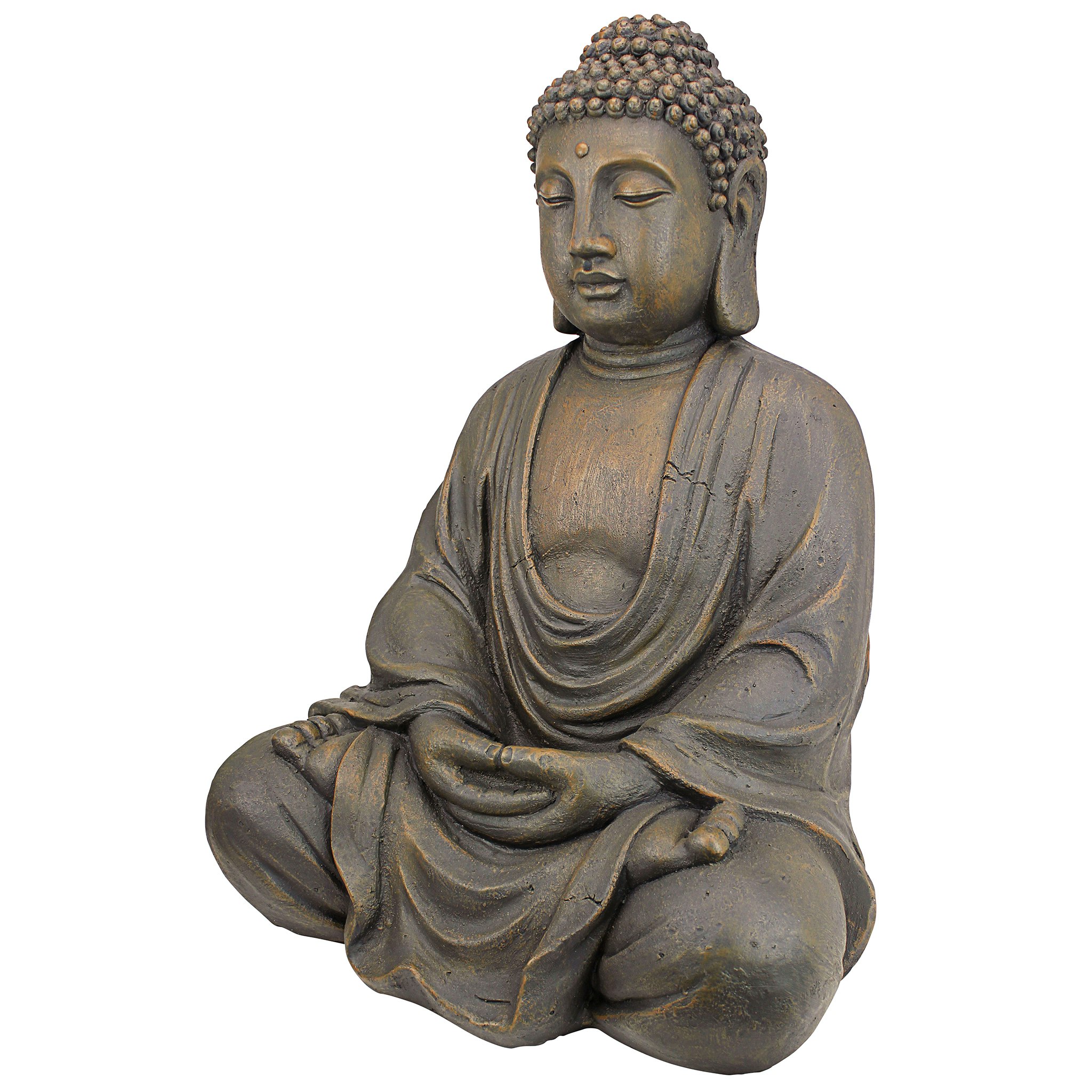 Toscano Meditative Buddha of the Grand Temple - Basalt Finish, Medium