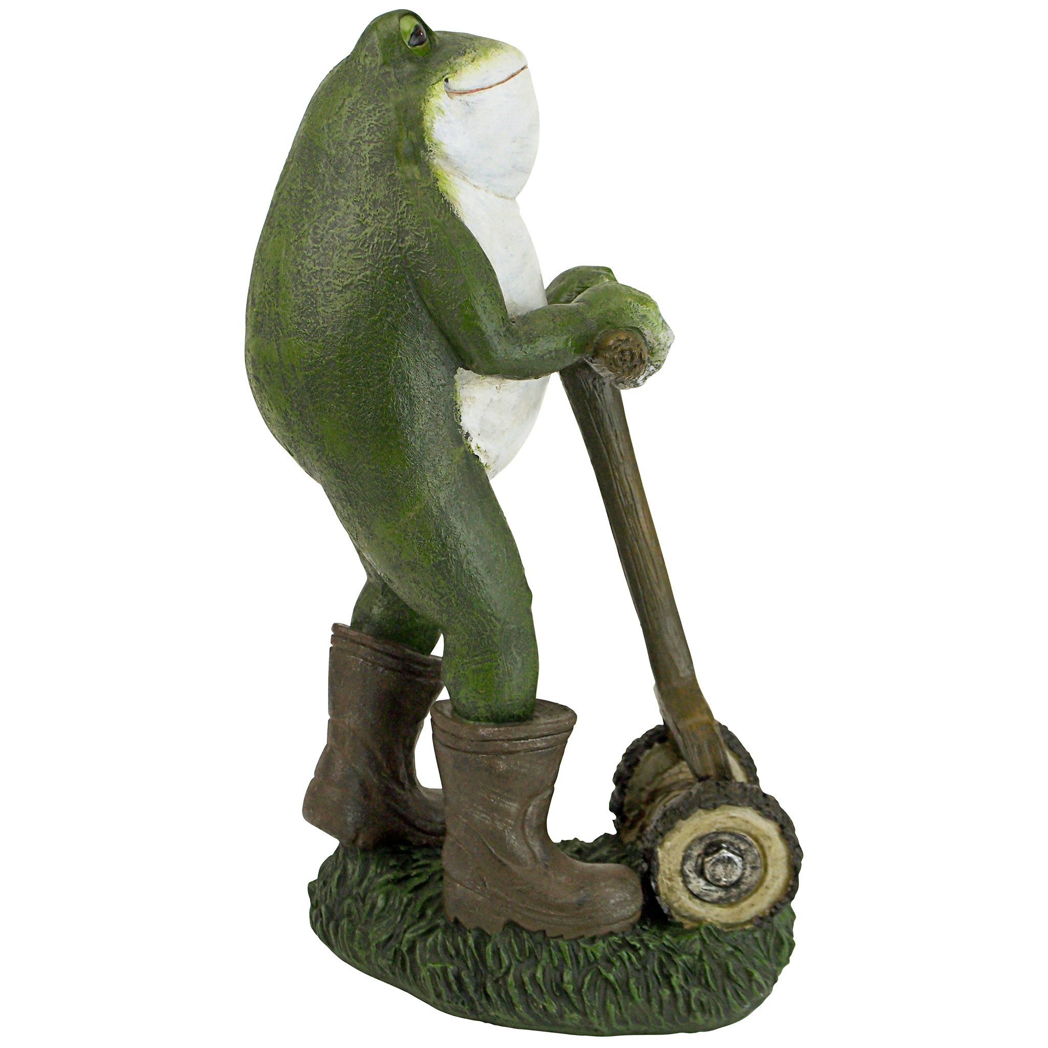 Toscano - Moses the Garden Toad Lawn Mower Frog Statue