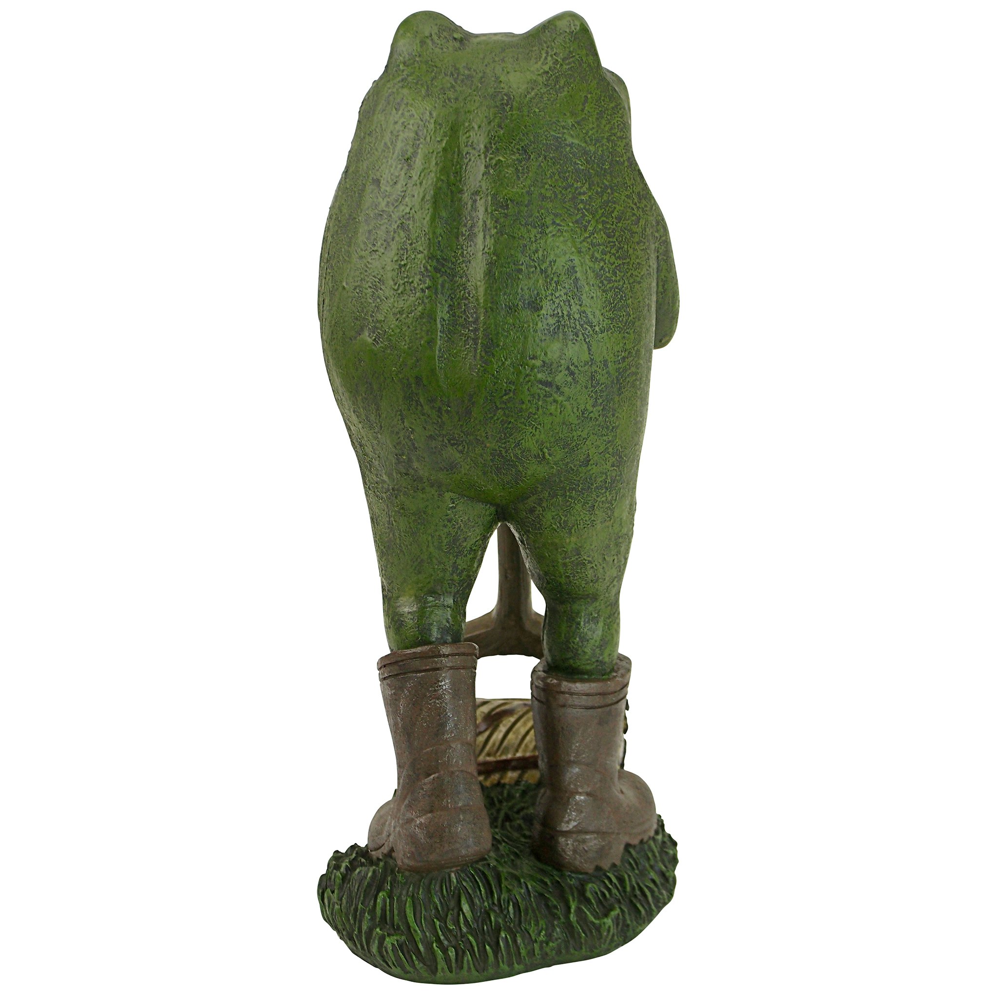 Toscano - Moses the Garden Toad Lawn Mower Frog Statue